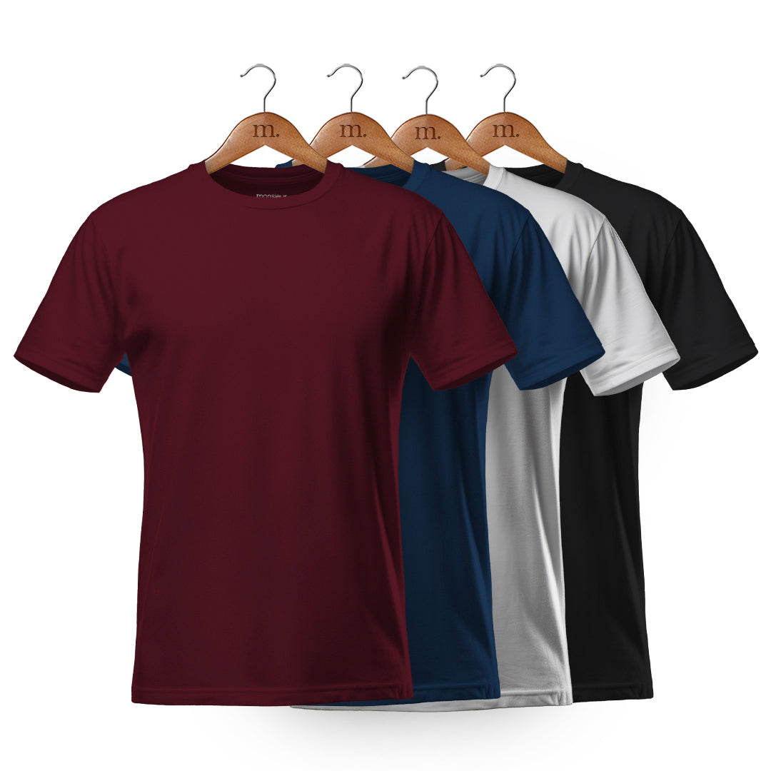 KIT 4 CAMISAS PIMA SLIM
