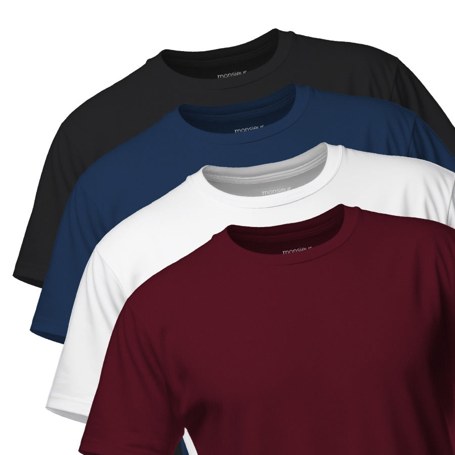 KIT 4 CAMISAS PIMA SLIM