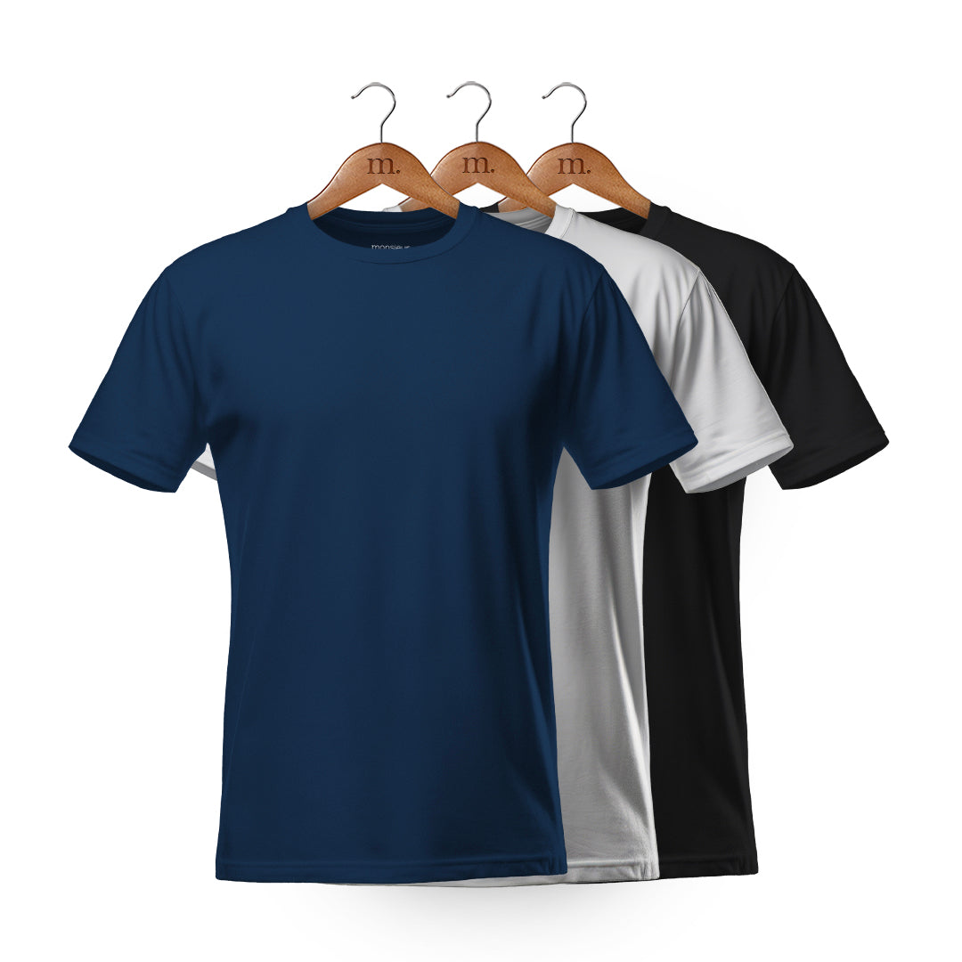 KIT 3 CAMISAS PIMA SLIM