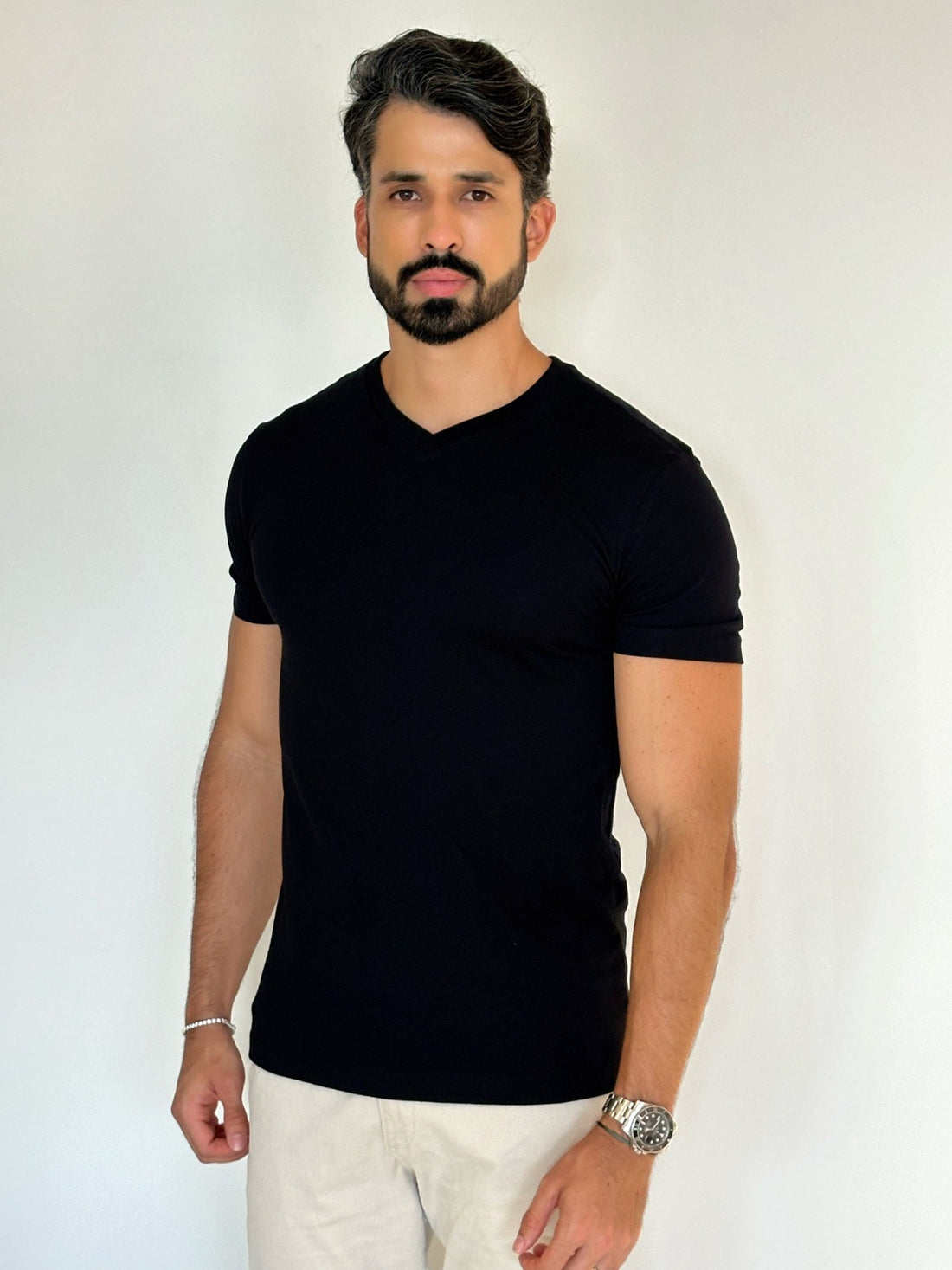 CAMISA PRETA COMFORT PARIS GOLA V