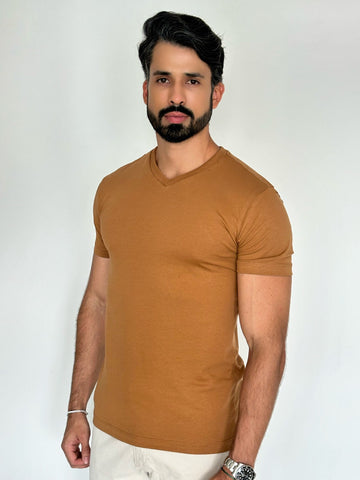 CAMISA CARAMELO COMFORT PARIS GOLA V