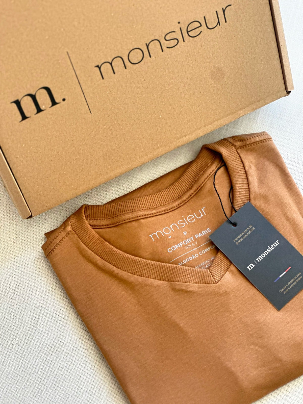 CAMISA CARAMELO COMFORT PARIS GOLA V