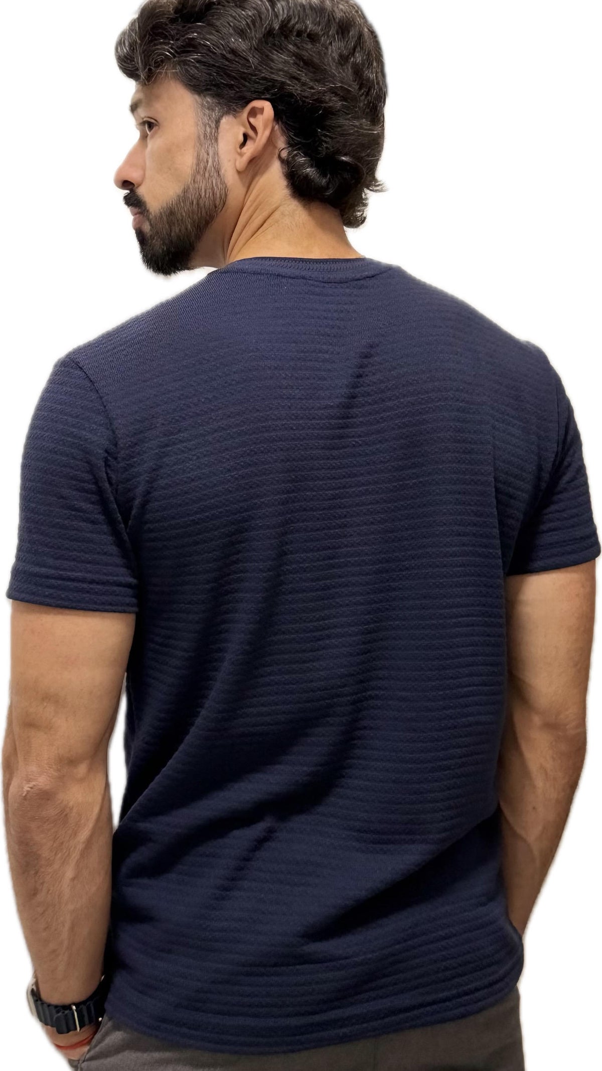 CAMISETA TRIUNFO TEXTURIZADA AZUL