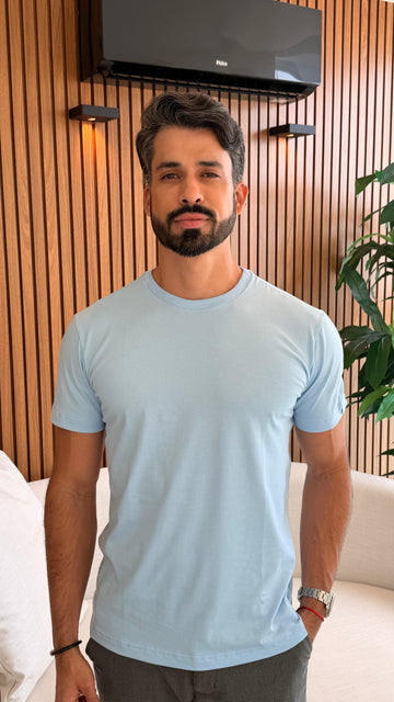 CAMISA COMFORT PARIS GOLA O AZUL CÉU