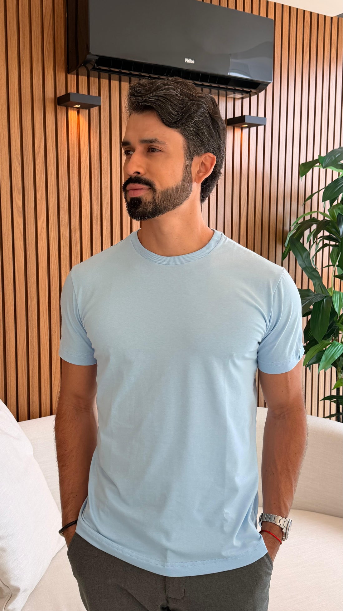 CAMISA COMFORT PARIS GOLA O AZUL CÉU