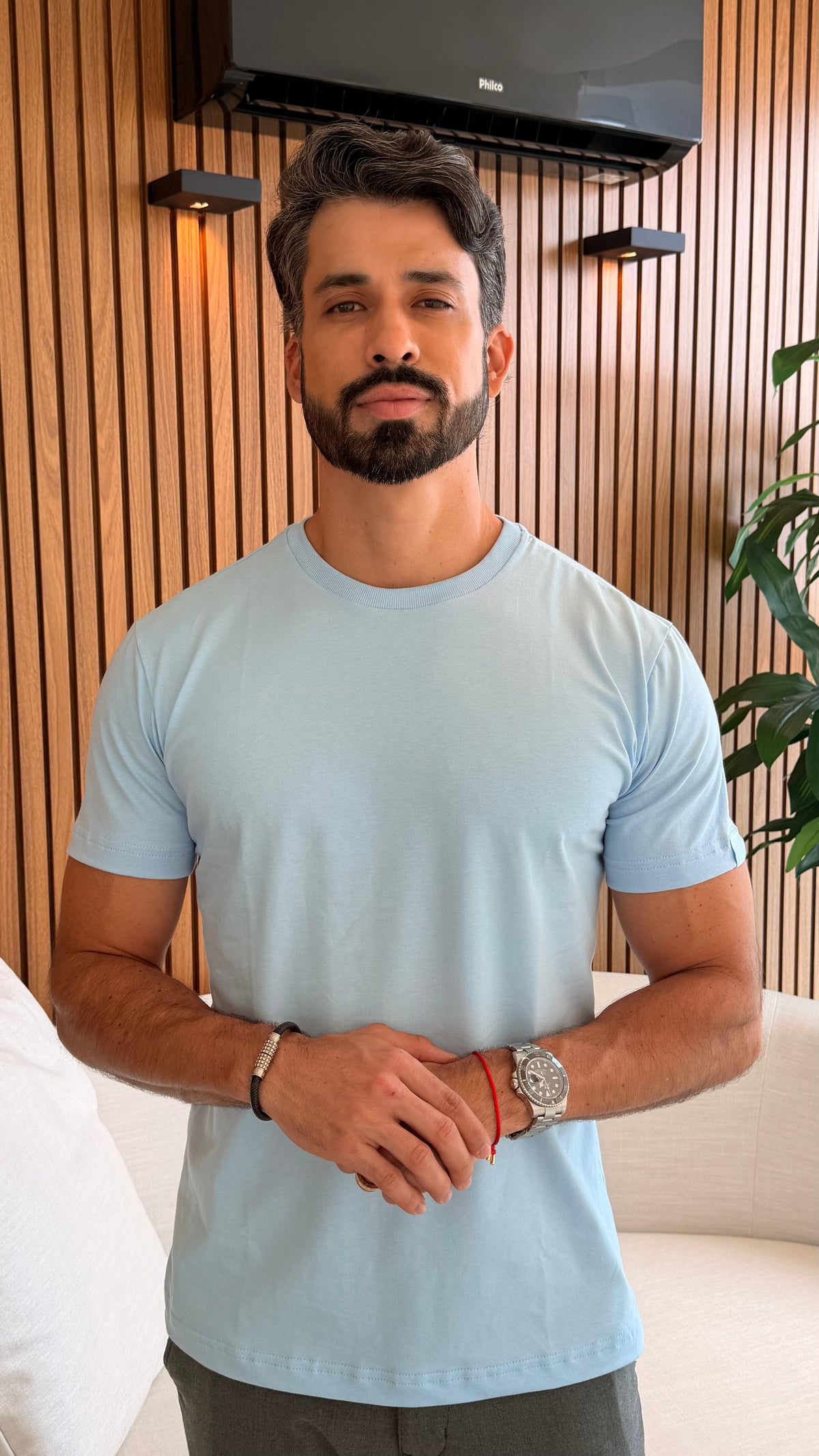 CAMISA COMFORT PARIS GOLA O AZUL CÉU