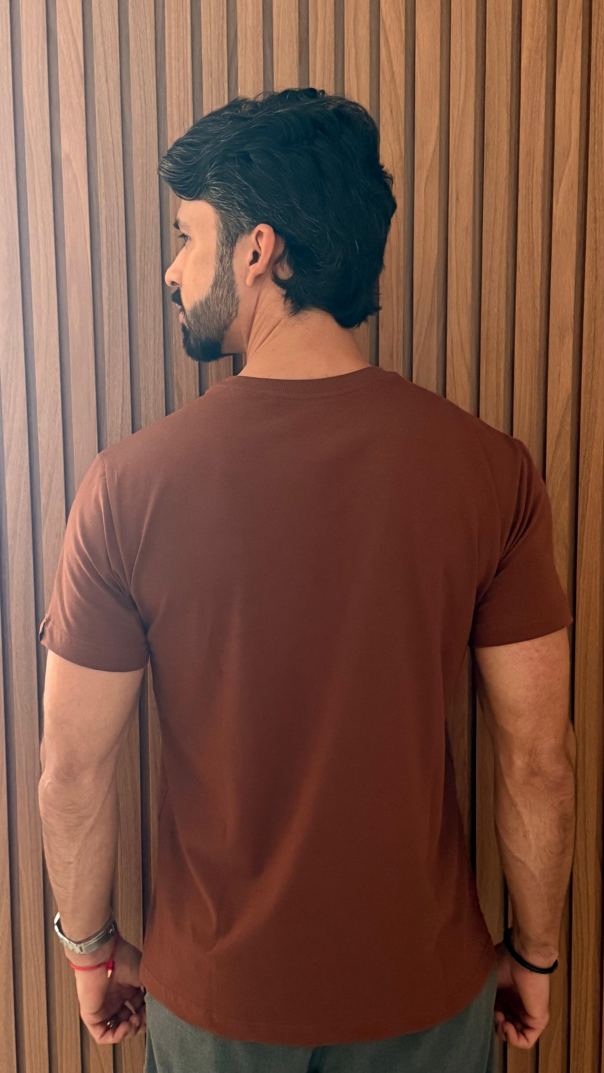 CAMISA COMFORT PARIS GOLA O MARROM CAFÉ