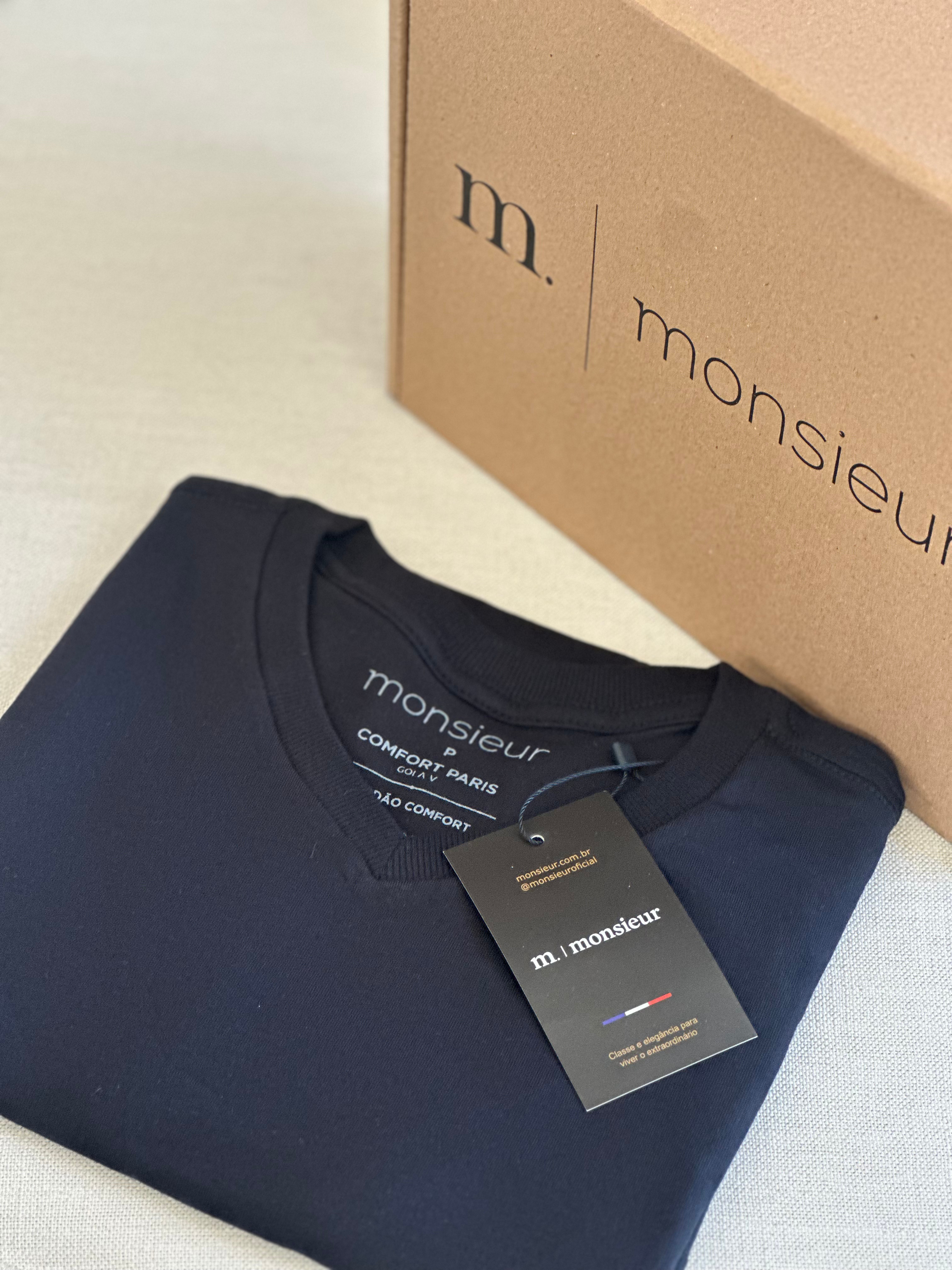 CAMISA AZUL MARINHO COMFORT PARIS GOLA V