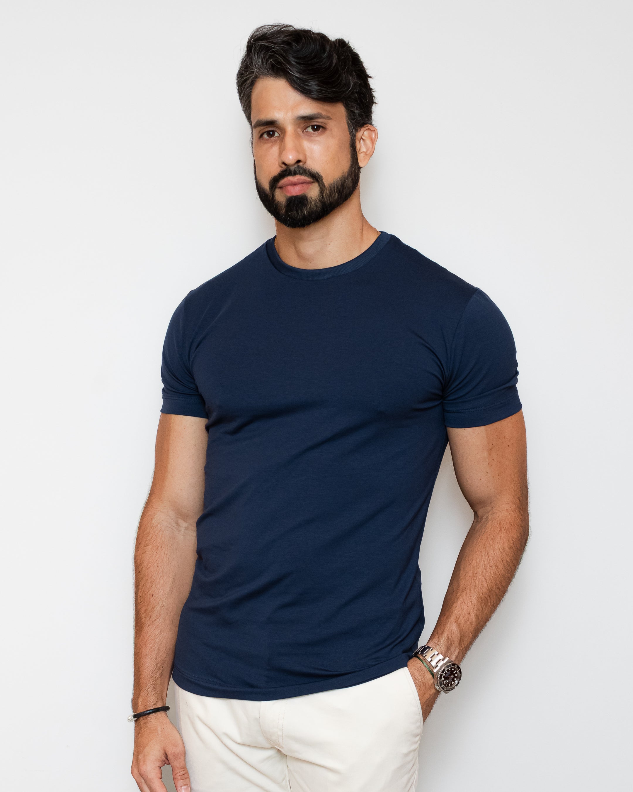 CAMISA PIMA SLIM  AZUL