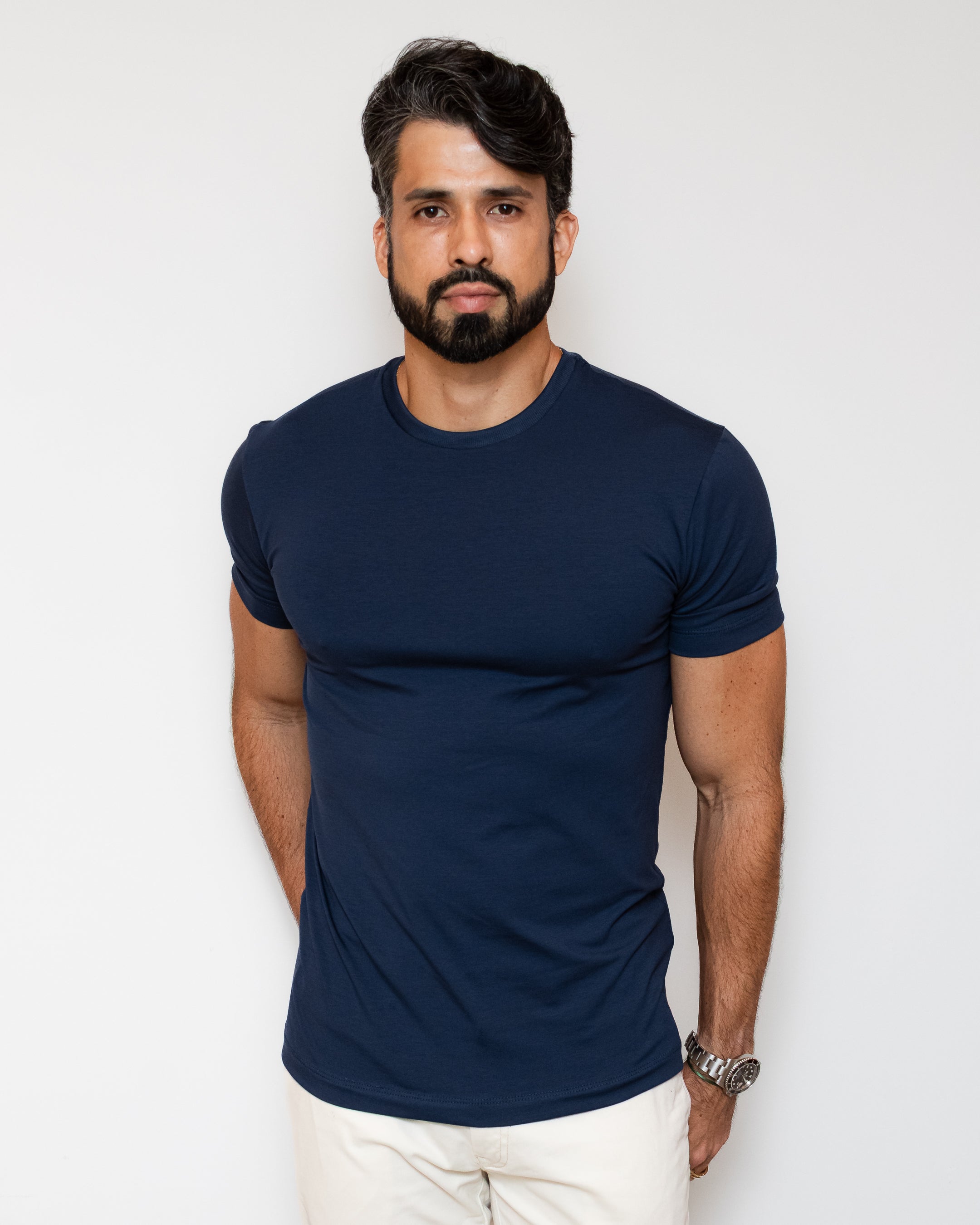 CAMISA PIMA SLIM  AZUL