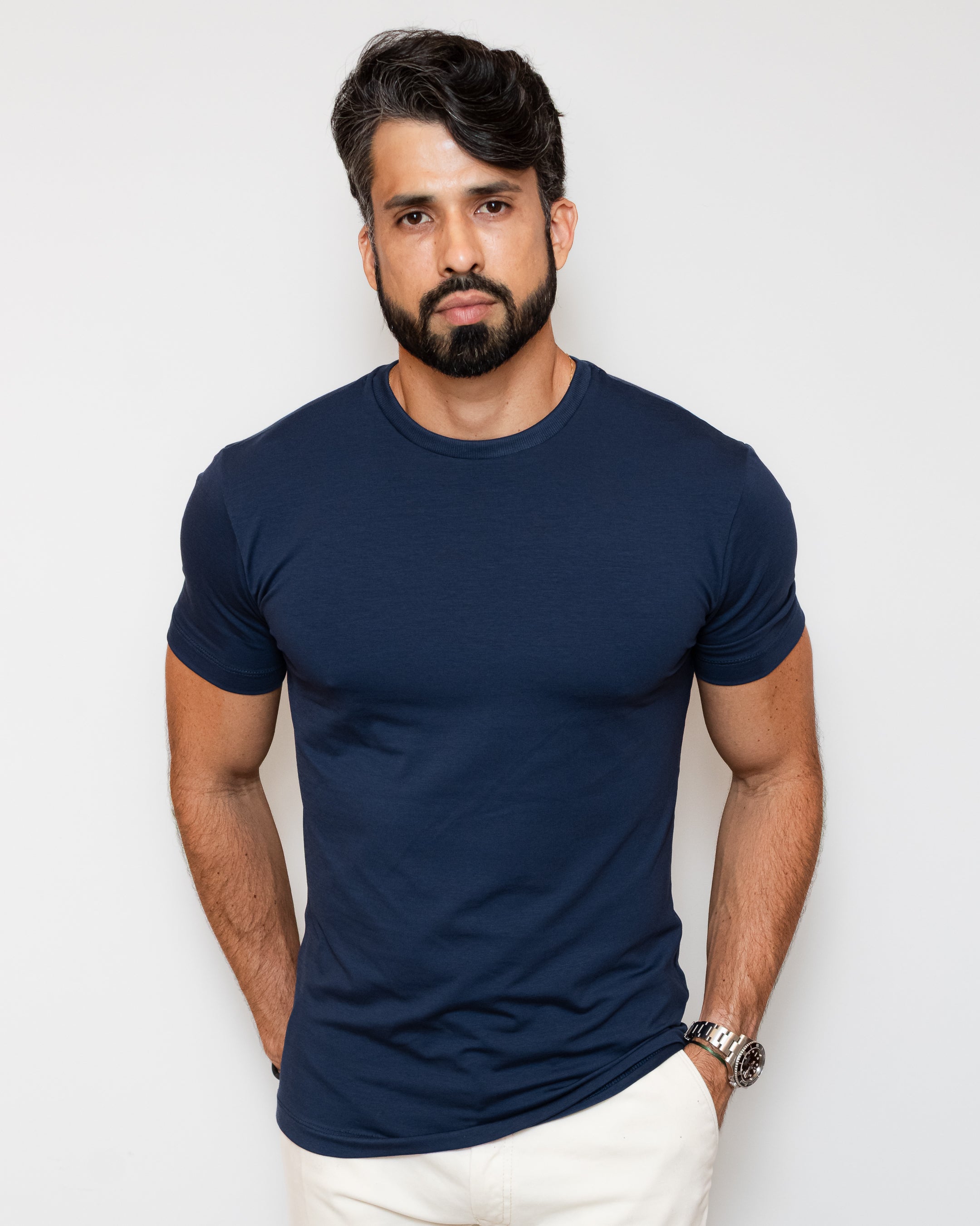 CAMISA PIMA SLIM  AZUL