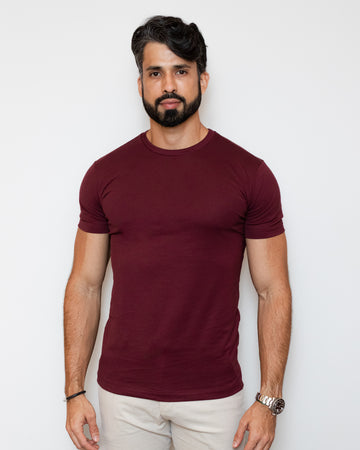 CAMISA PIMA SLIM BORDO