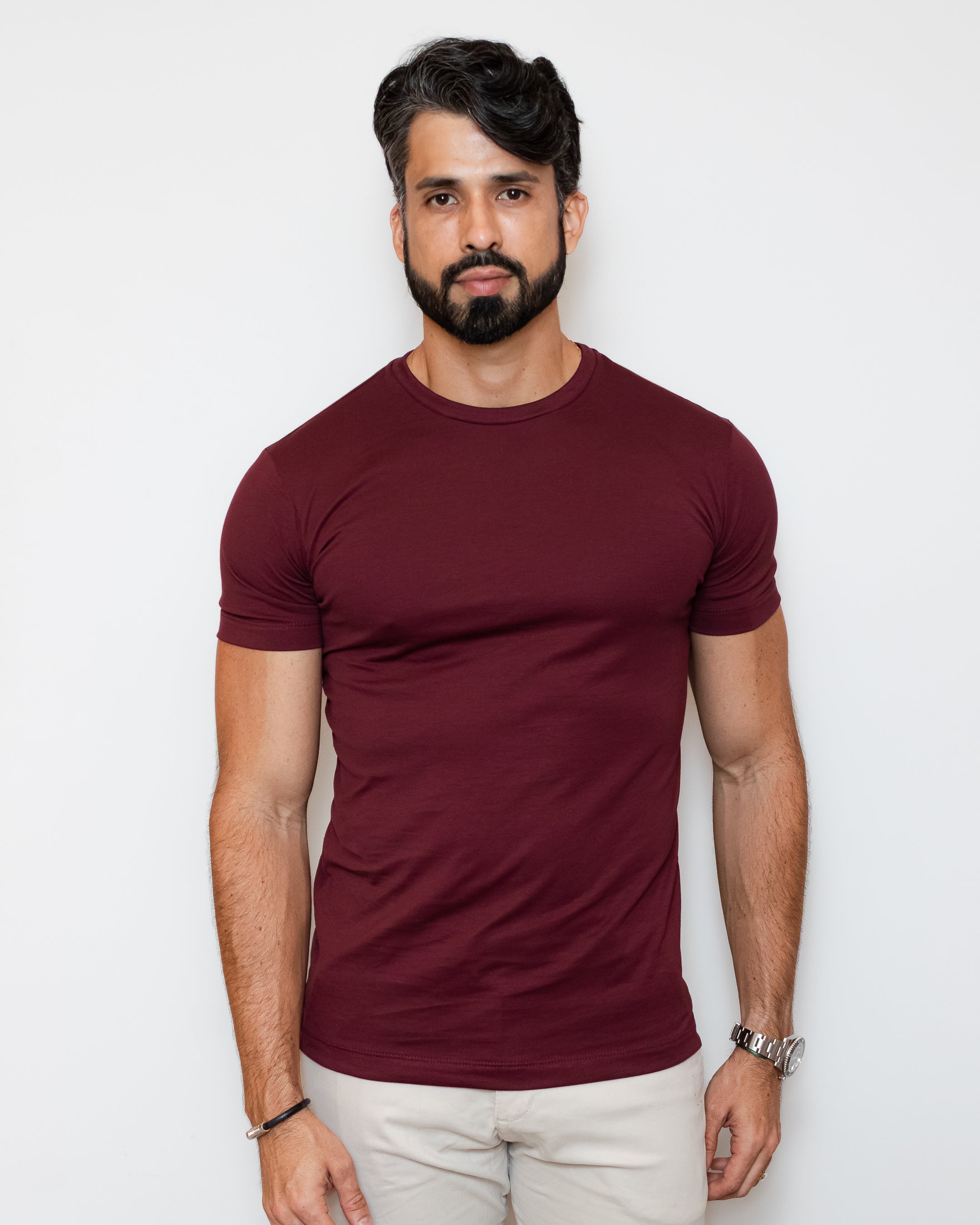 CAMISA PIMA SLIM BORDO