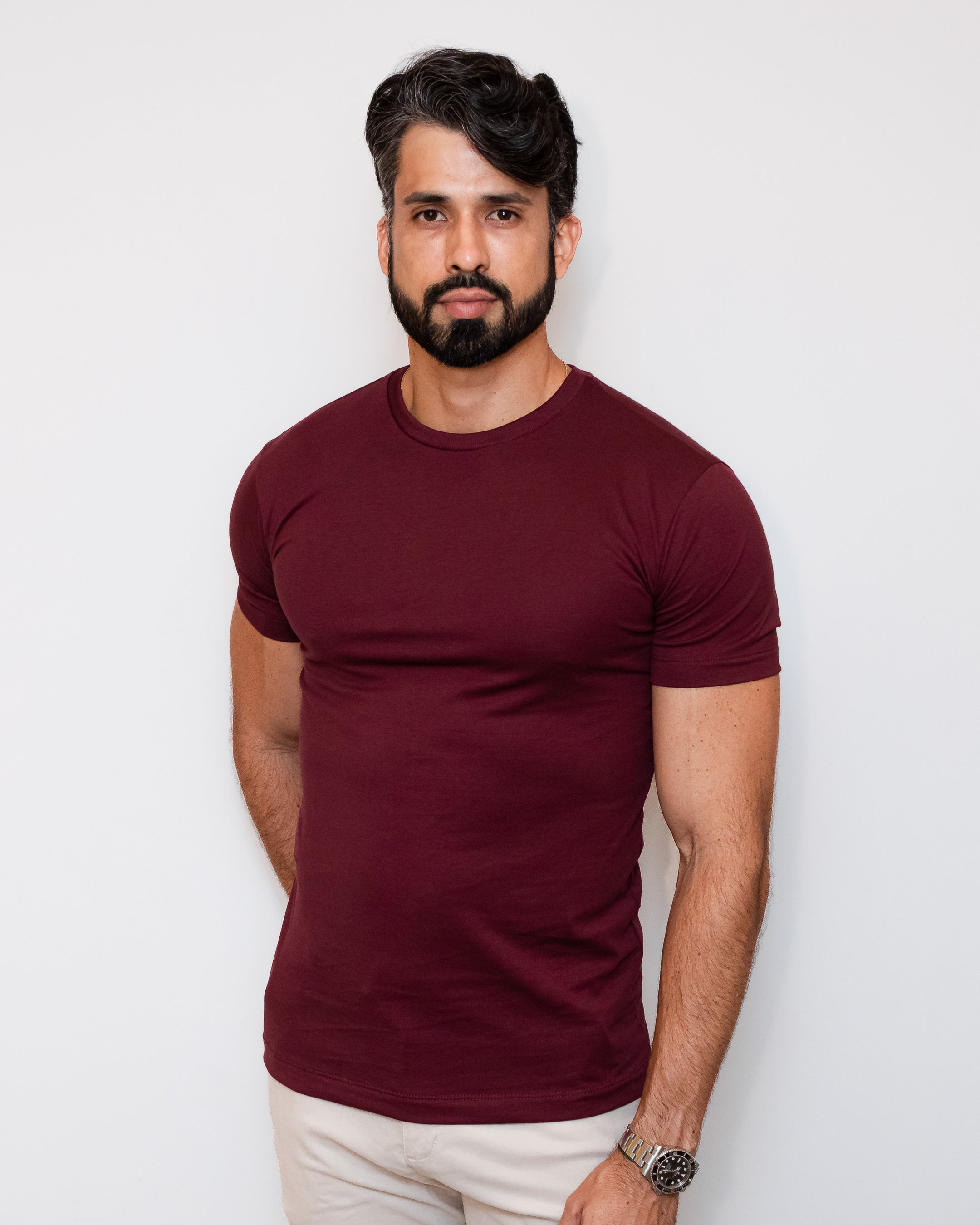 CAMISA PIMA SLIM BORDO