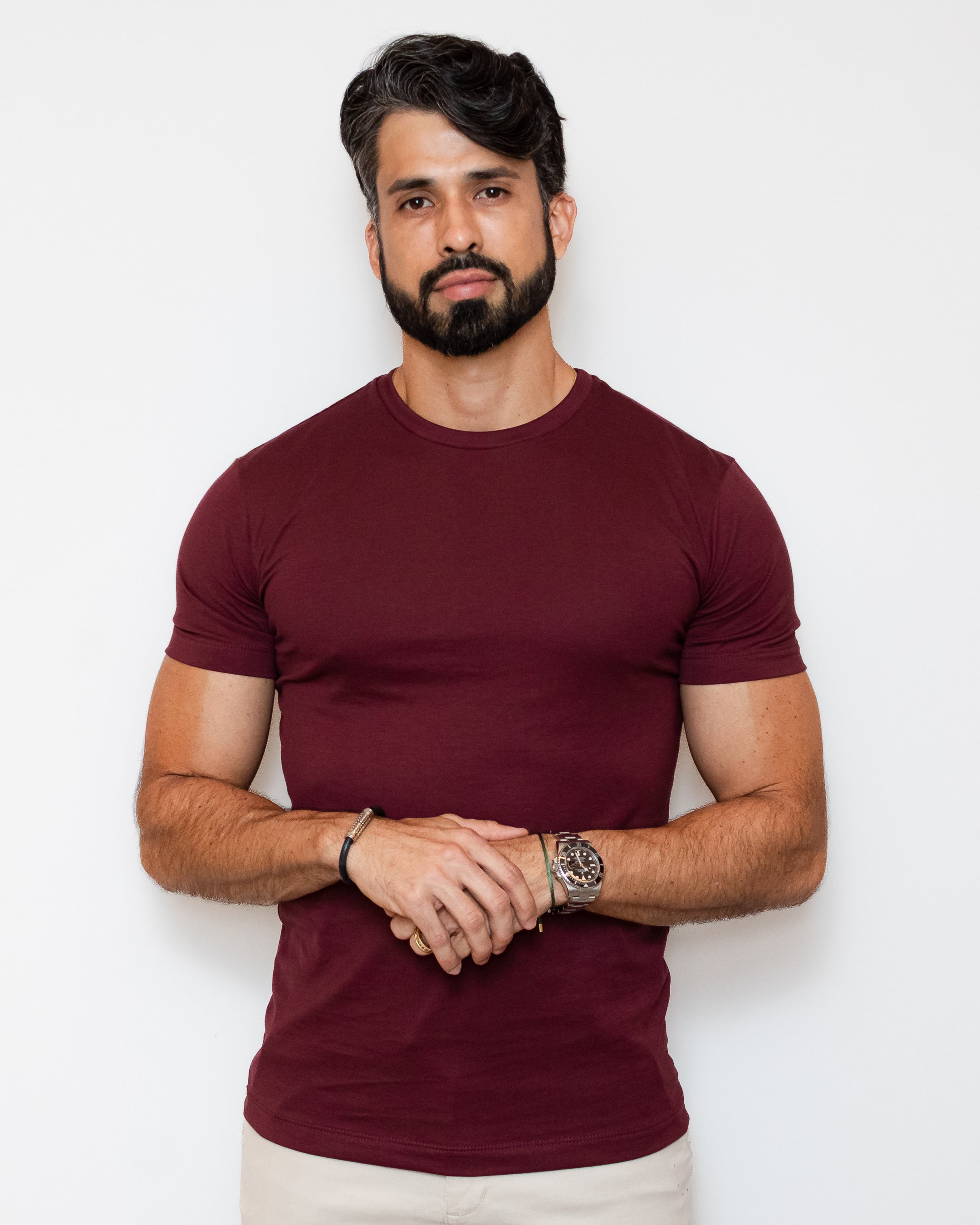 CAMISA PIMA SLIM BORDO