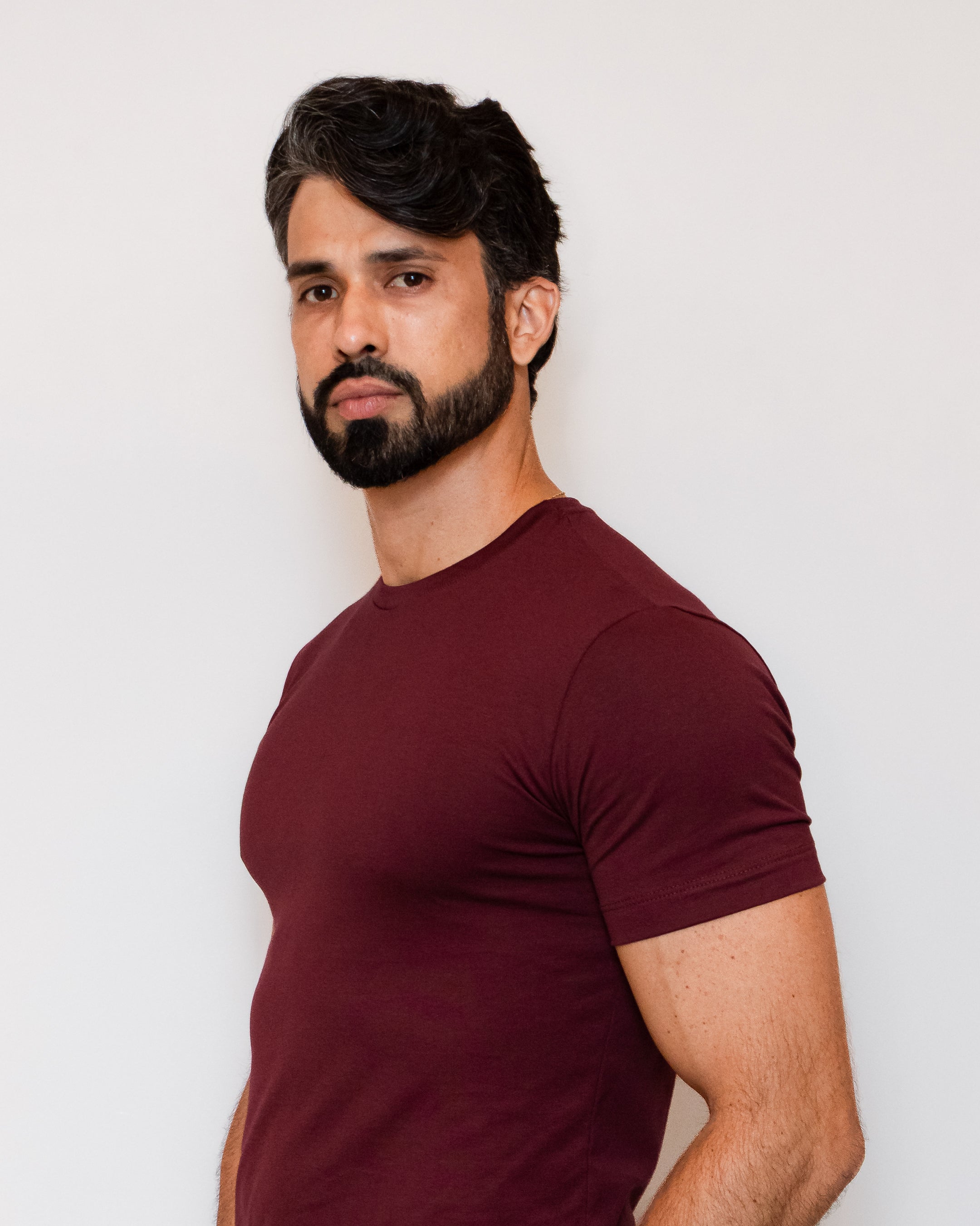 CAMISA PIMA SLIM BORDO