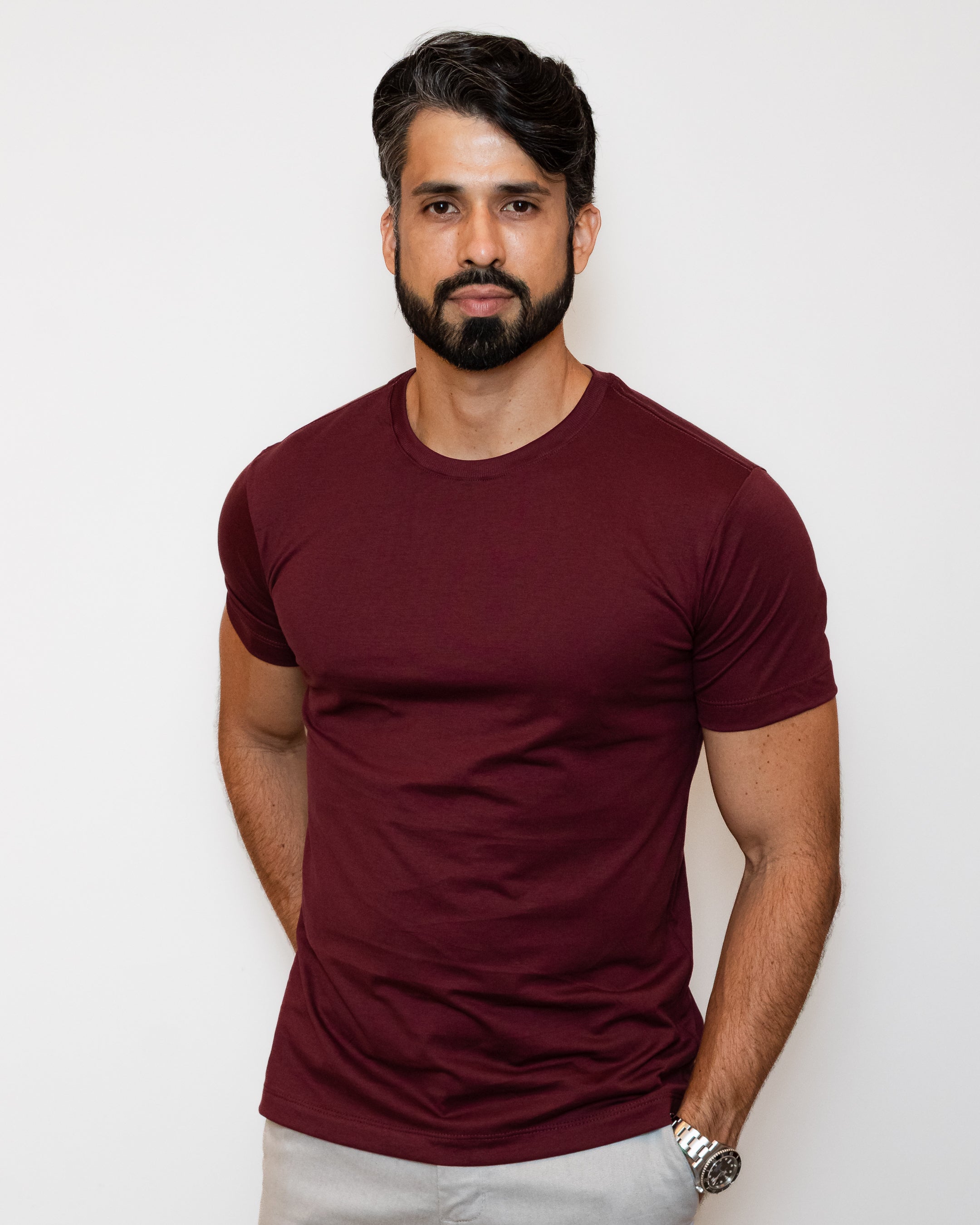 CAMISA COMFORT PIMA BORDO