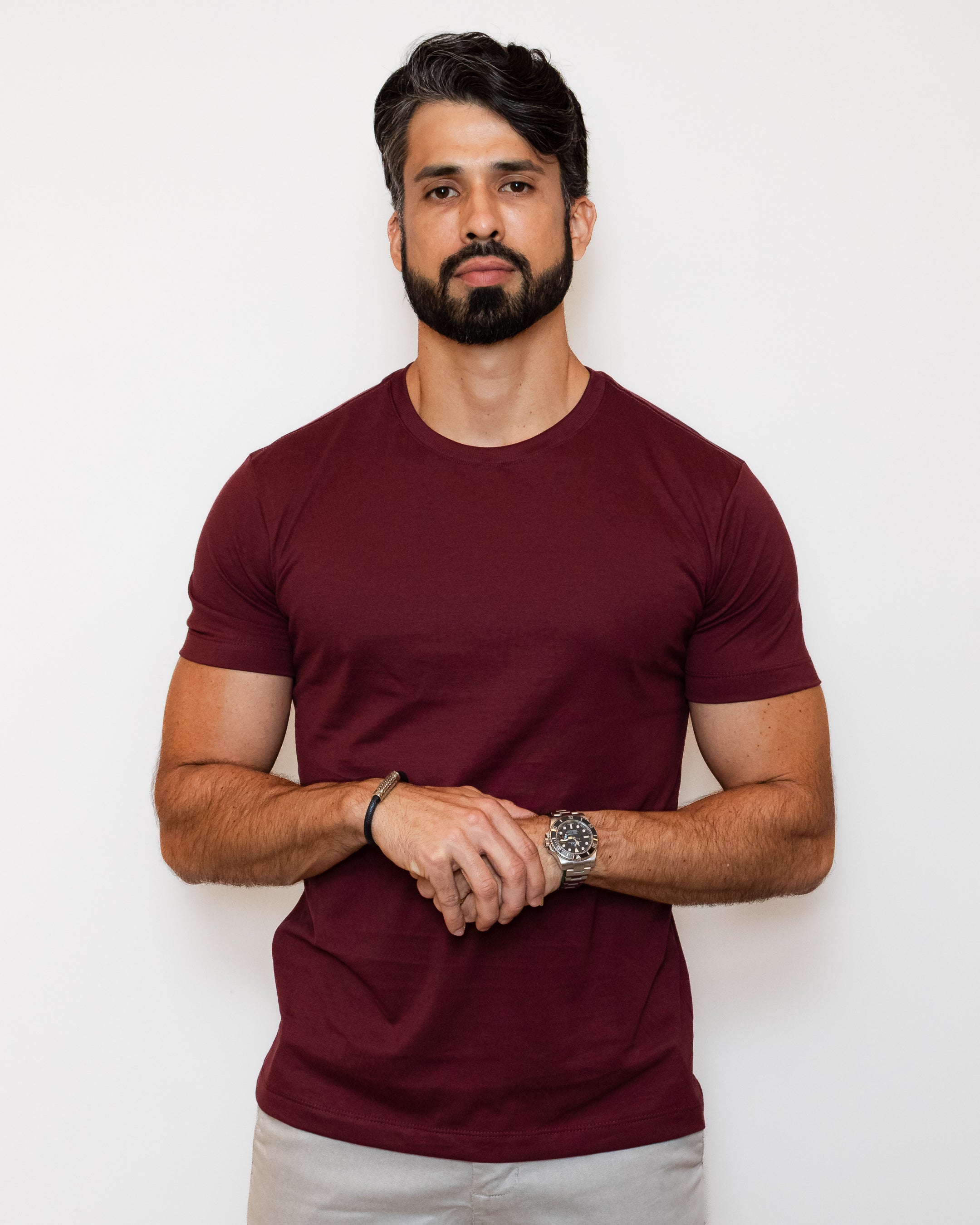 CAMISA COMFORT PIMA BORDO