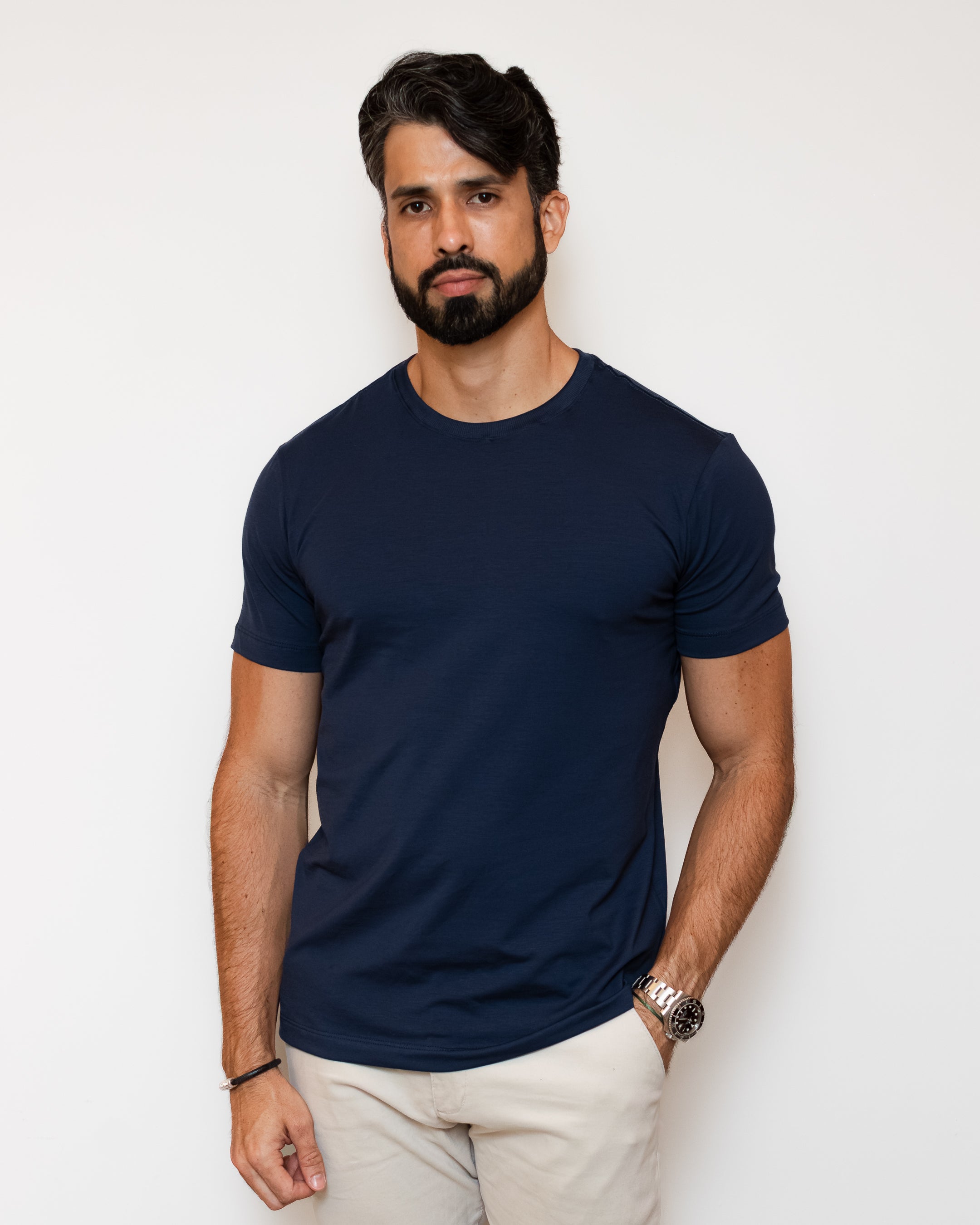 CAMISA COMFORT PIMA  AZUL