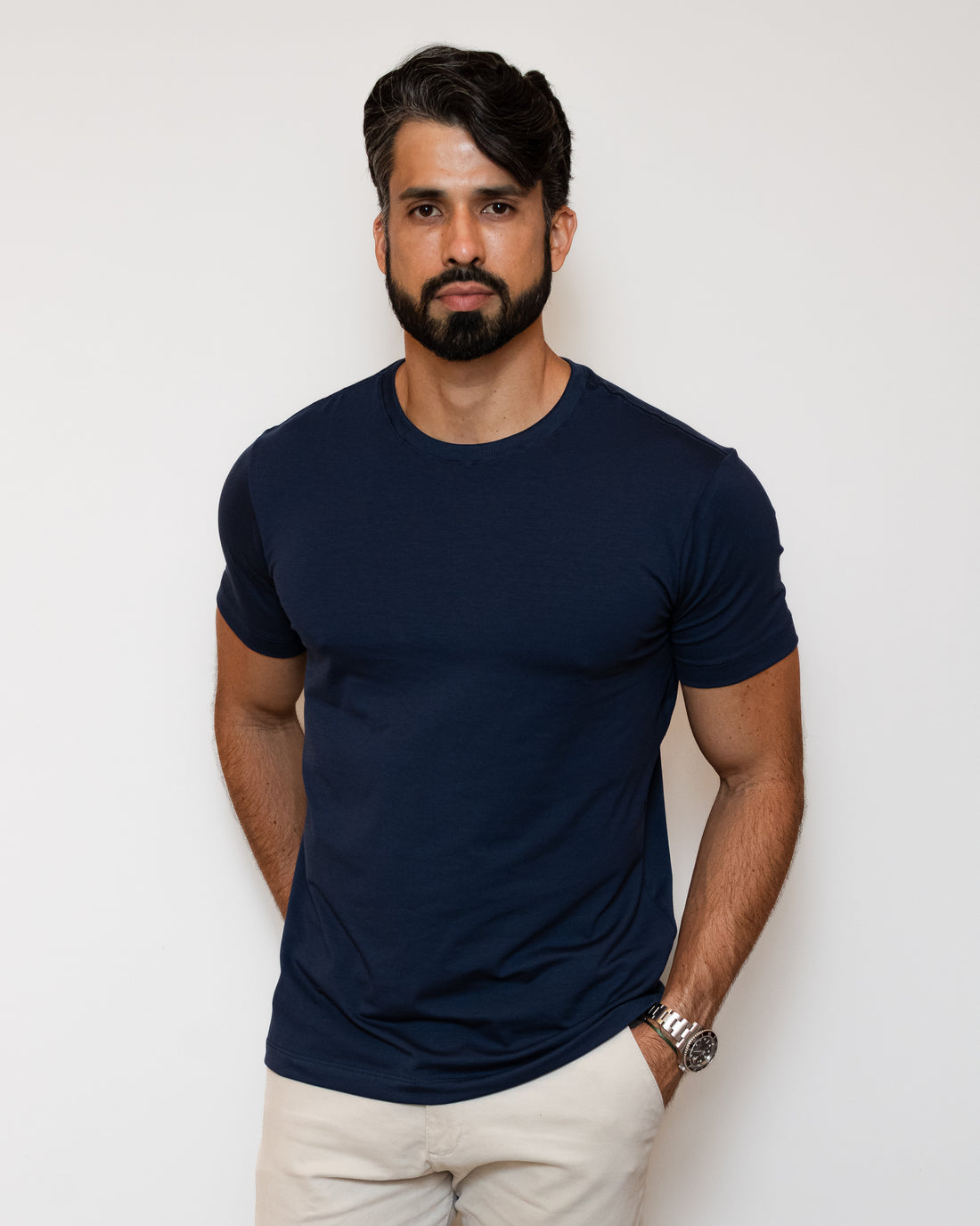 CAMISA COMFORT PIMA  AZUL