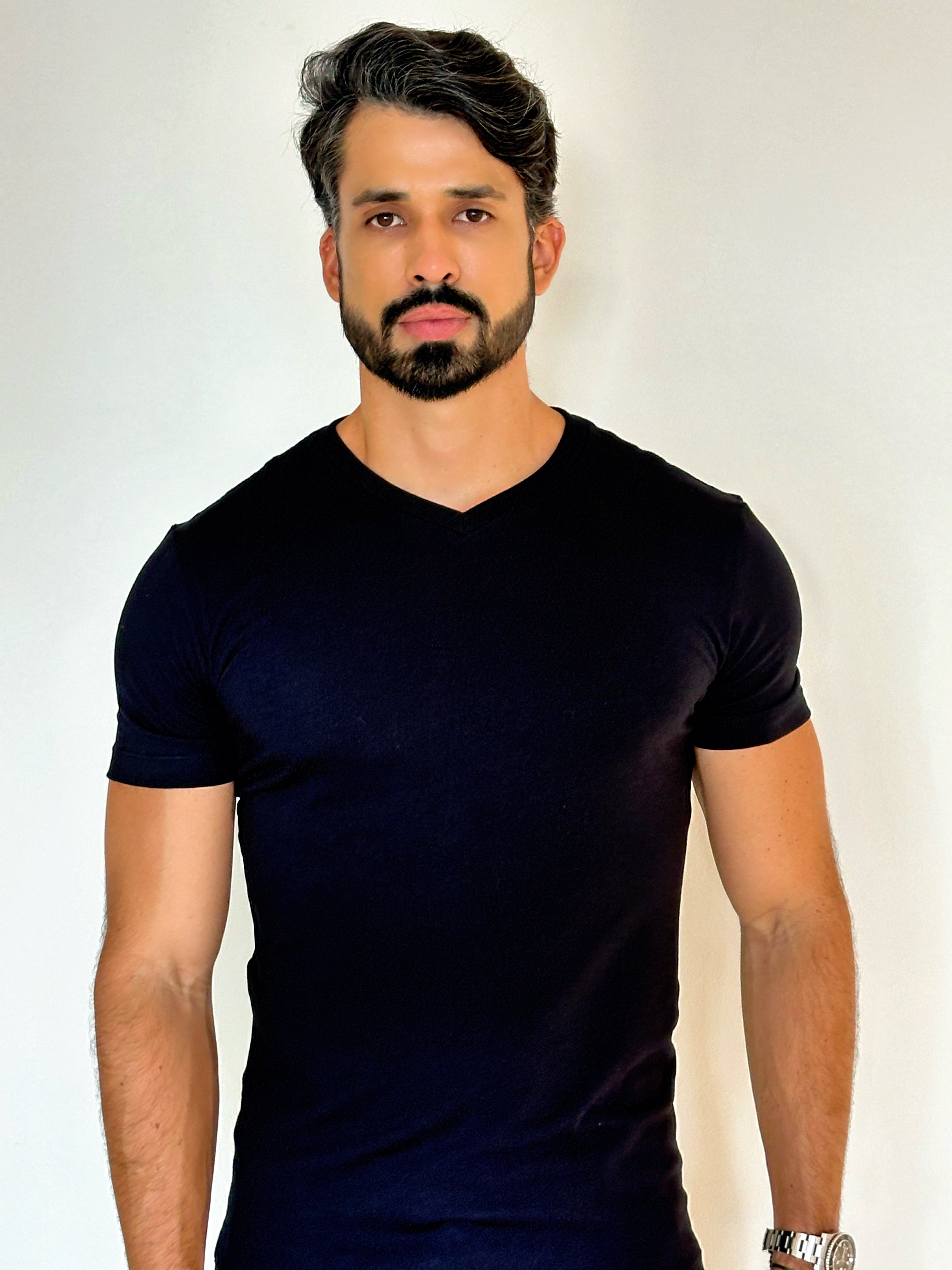 CAMISA PRETA COMFORT PARIS GOLA V