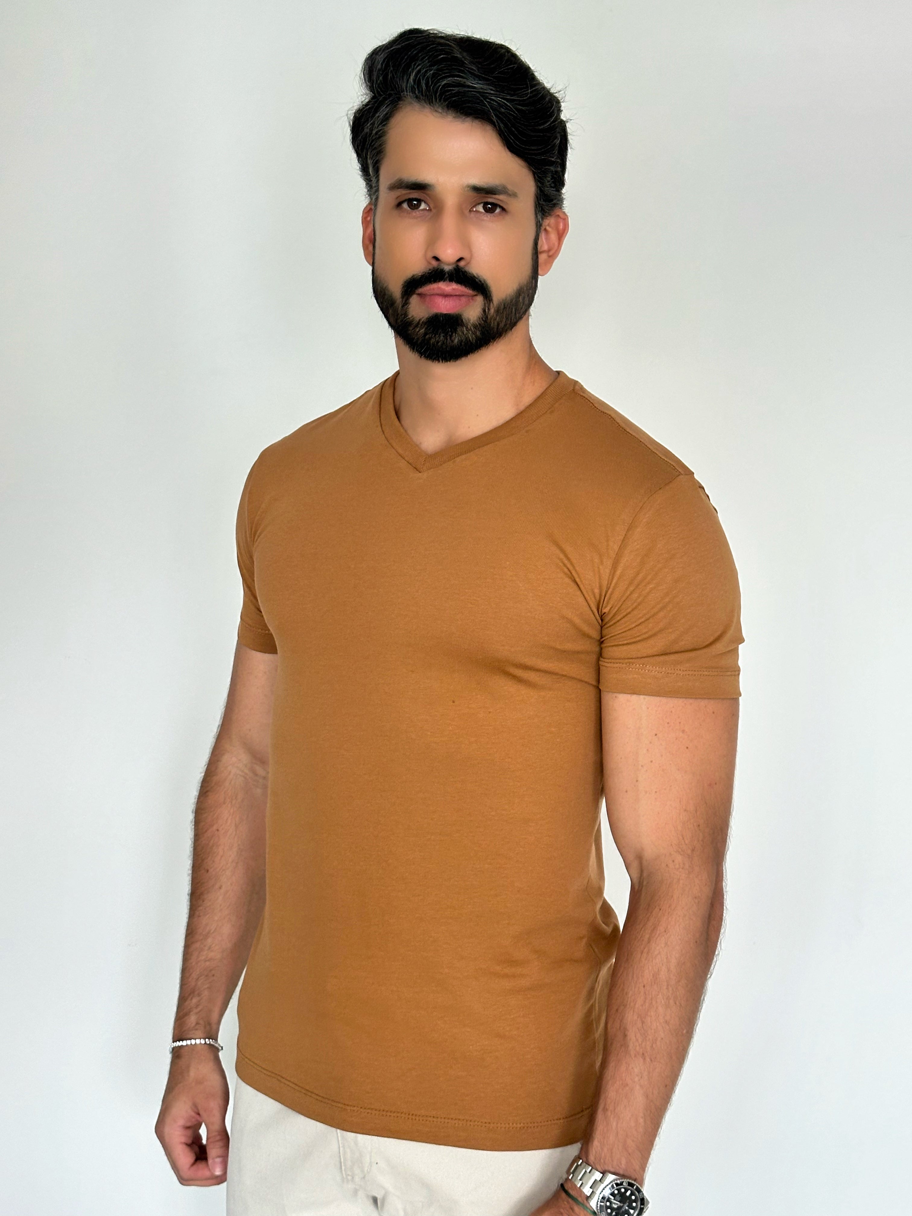 CAMISA CARAMELO COMFORT PARIS GOLA V