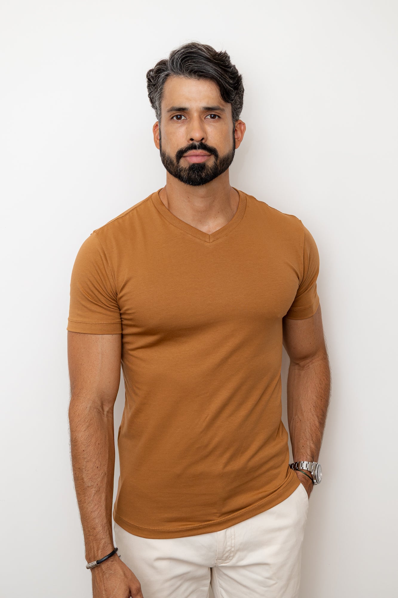 CAMISA CARAMELO COMFORT PARIS GOLA V