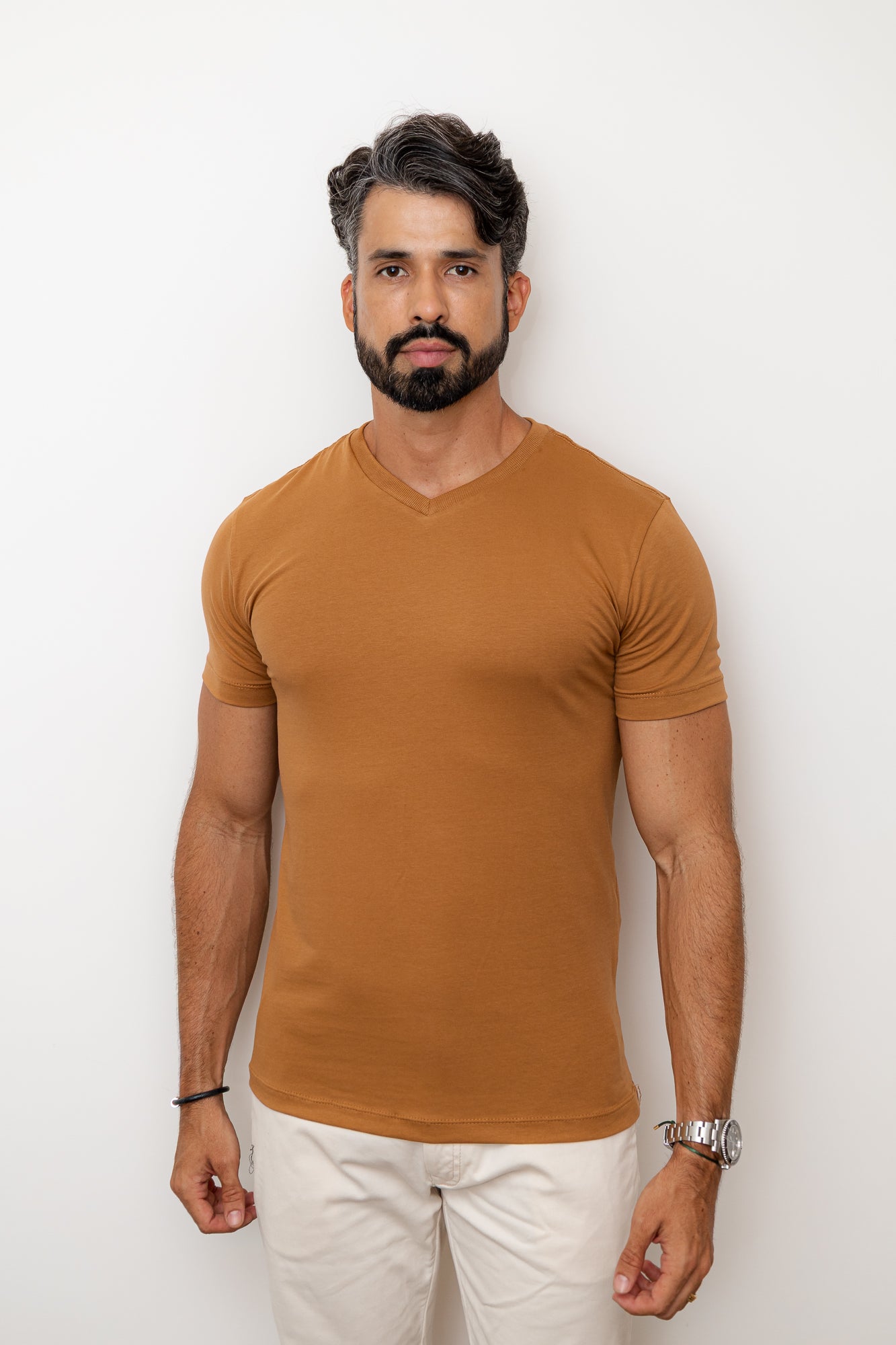 CAMISA CARAMELO COMFORT PARIS GOLA V