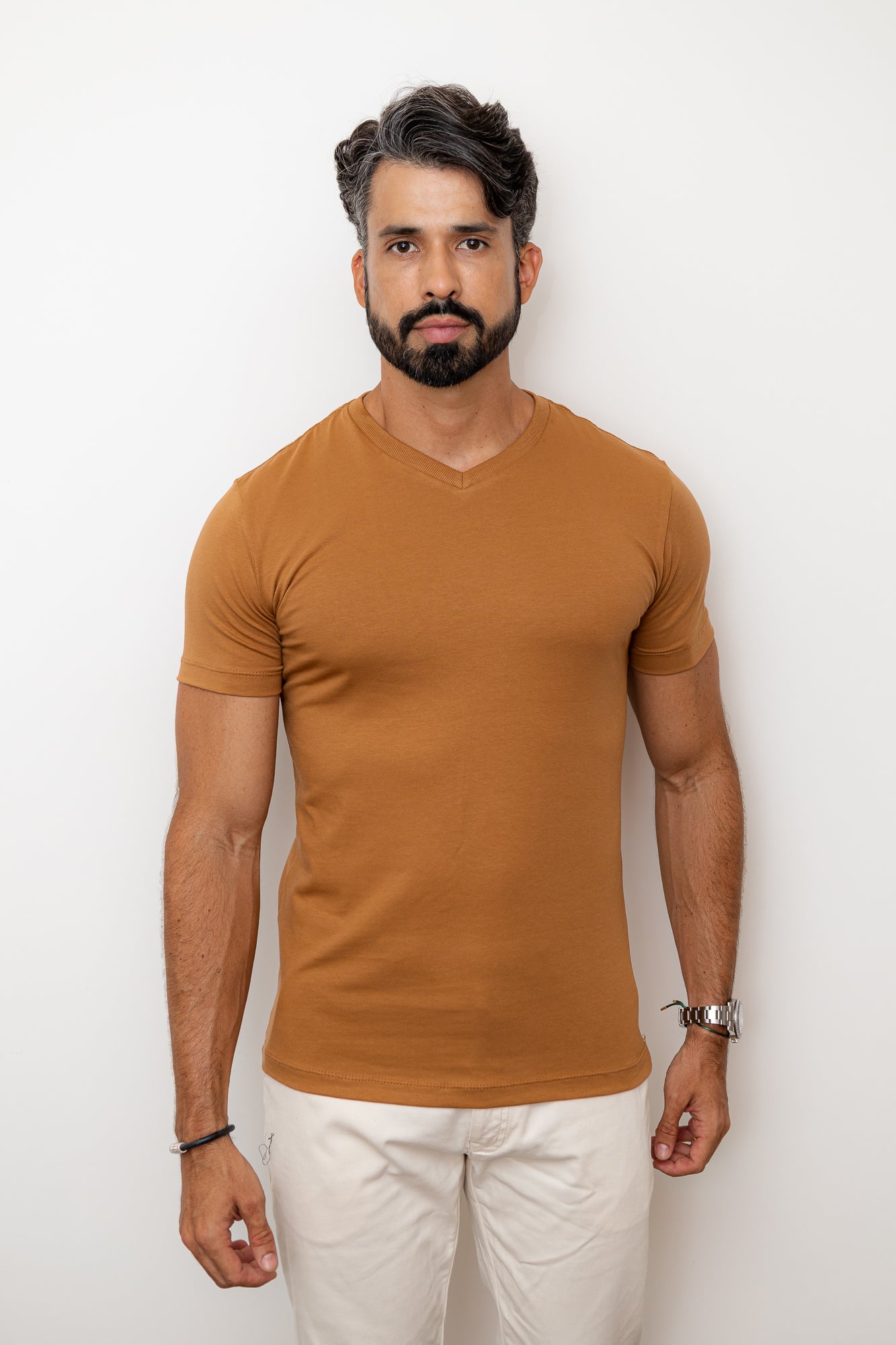 CAMISA CARAMELO COMFORT PARIS GOLA V