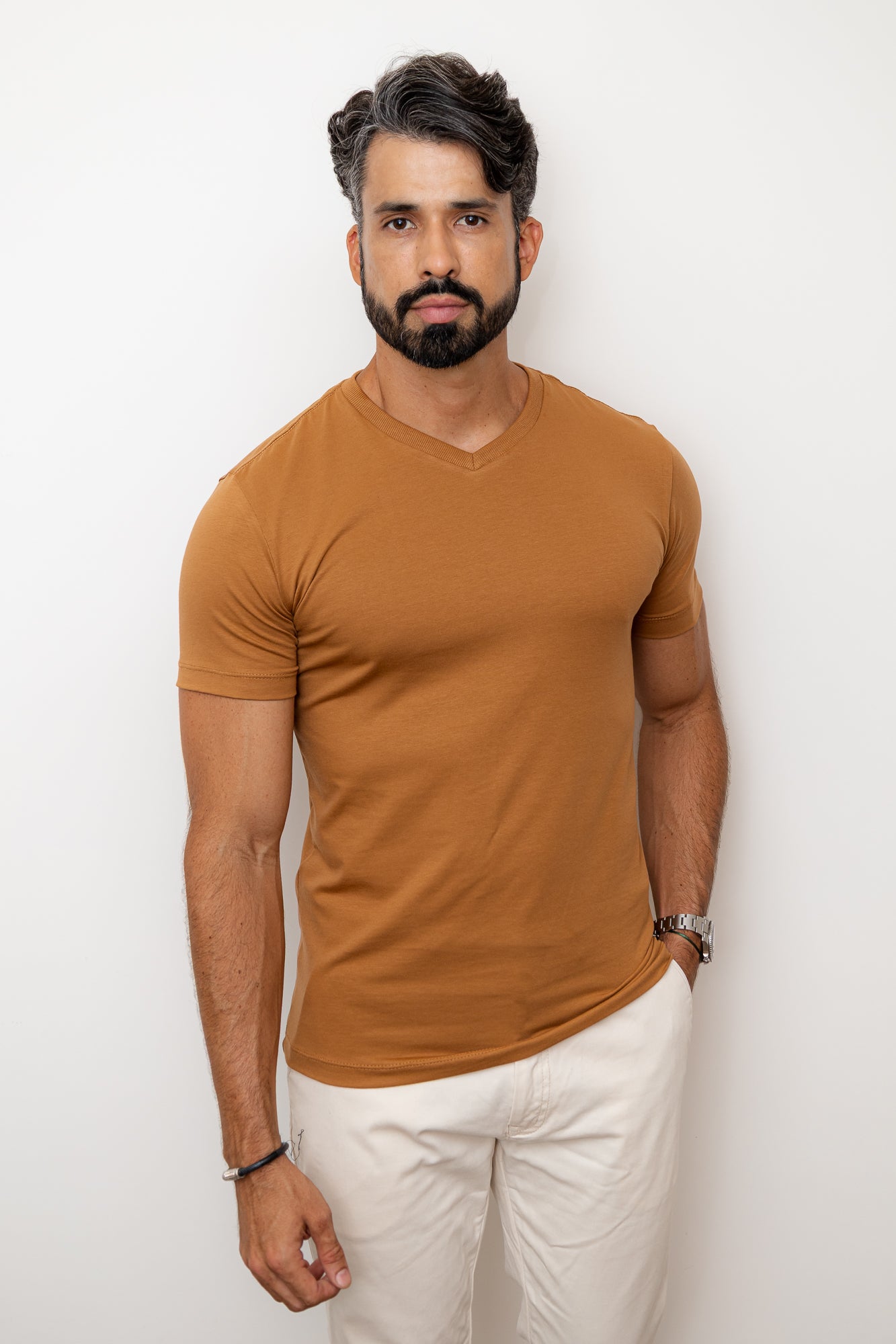 CAMISA CARAMELO COMFORT PARIS GOLA V