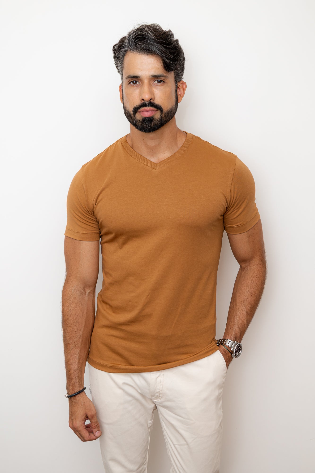 CAMISA CARAMELO COMFORT PARIS GOLA V