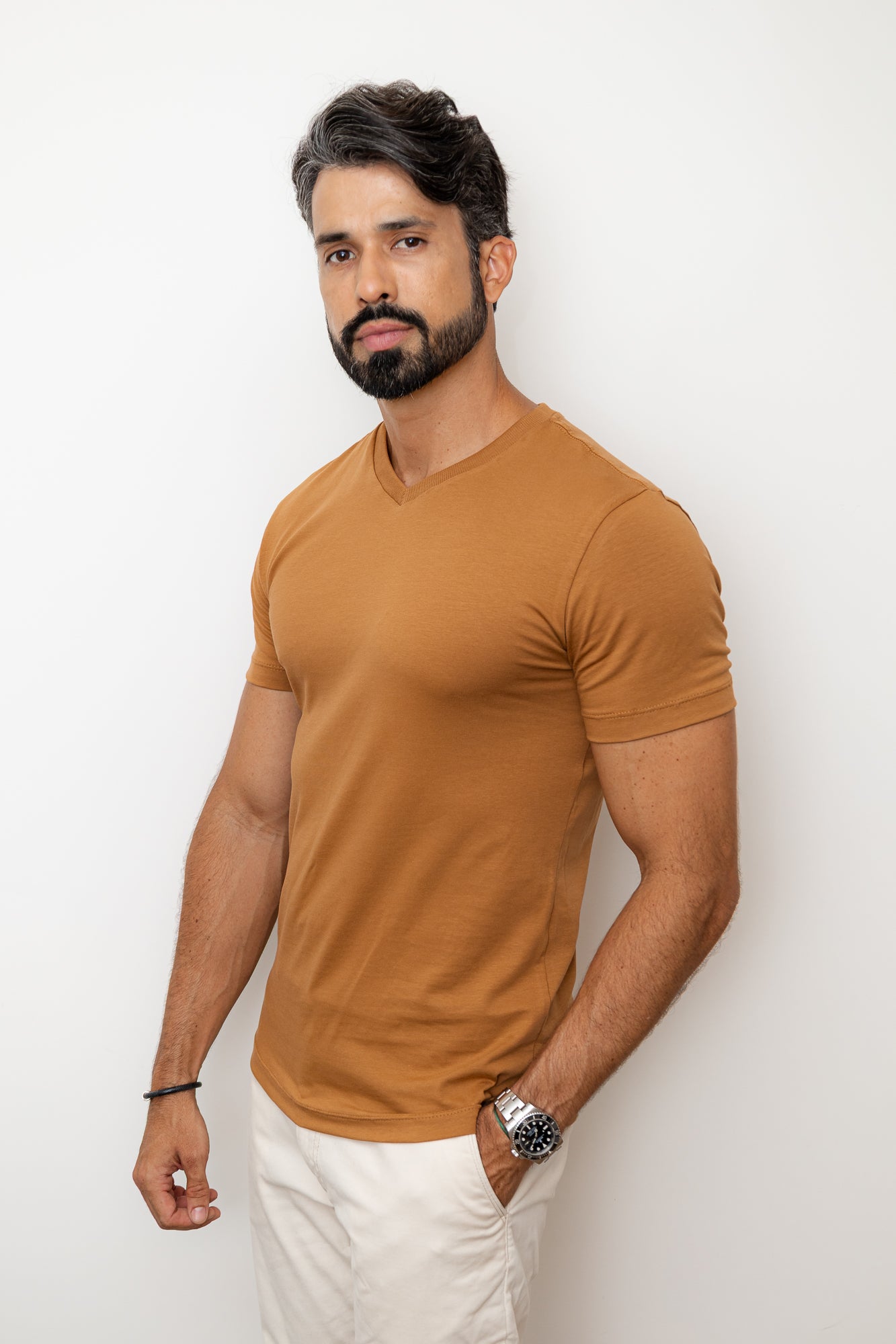 CAMISA CARAMELO COMFORT PARIS GOLA V