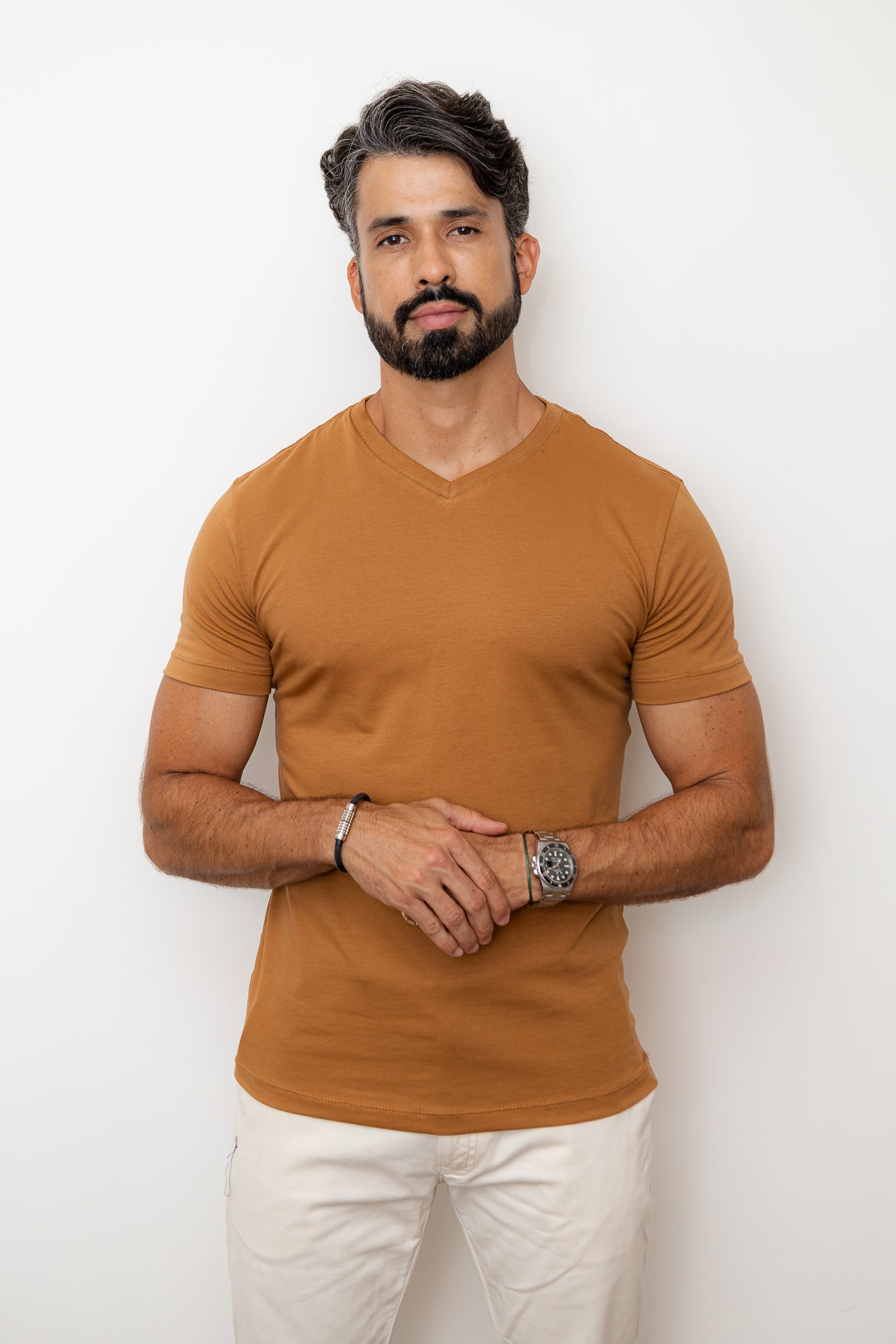 CAMISA CARAMELO COMFORT PARIS GOLA V