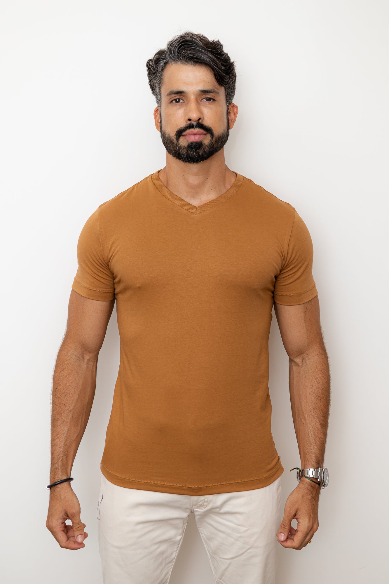 CAMISA CARAMELO COMFORT PARIS GOLA V