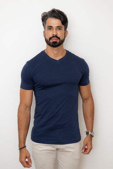 CAMISA AZUL MARINHO COMFORT PARIS GOLA V