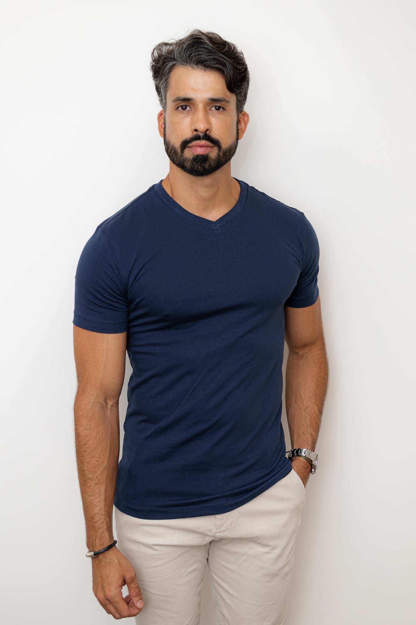 CAMISA AZUL MARINHO COMFORT PARIS GOLA V