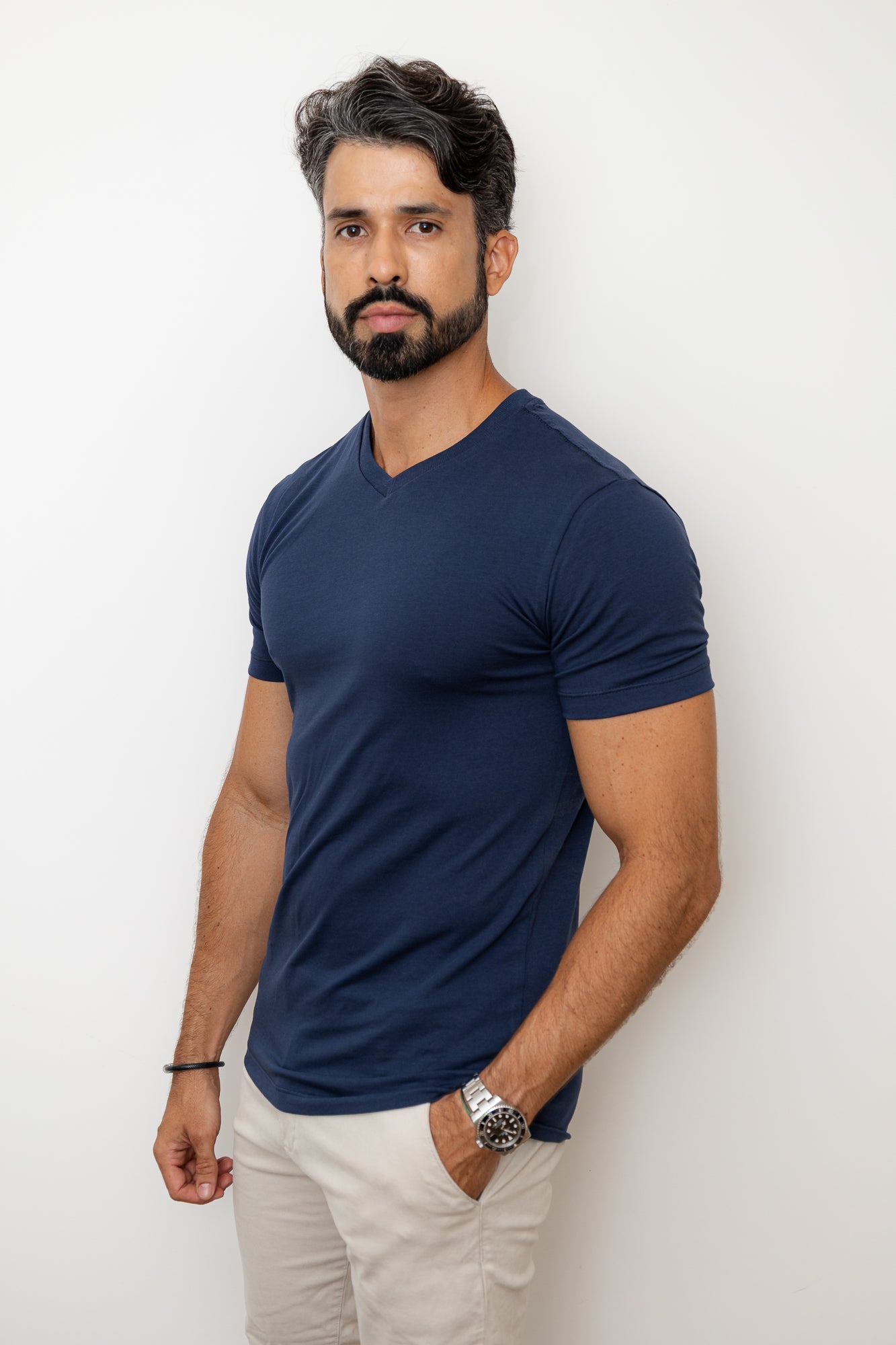 CAMISA AZUL MARINHO COMFORT PARIS GOLA V