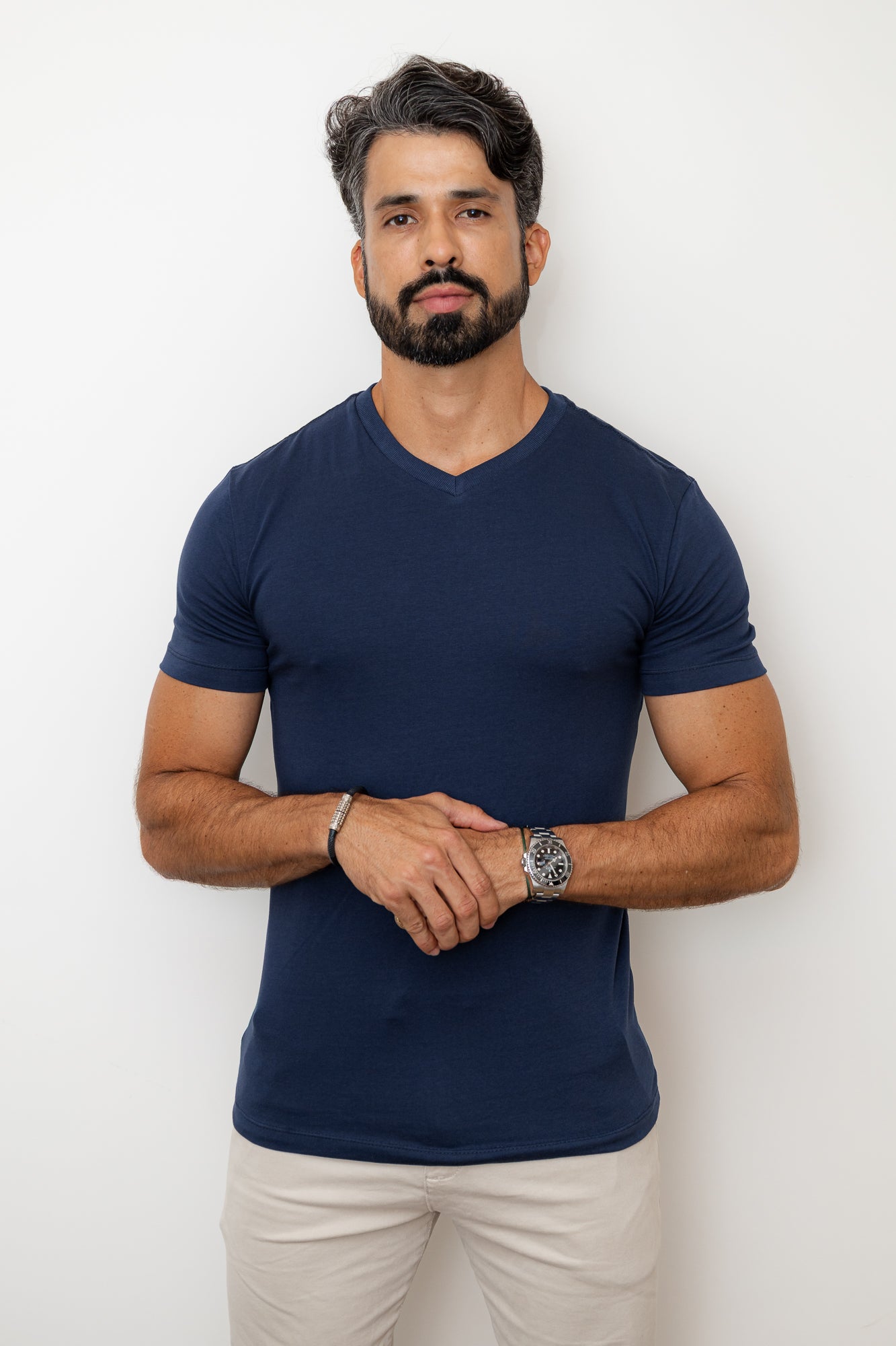 CAMISA AZUL MARINHO COMFORT PARIS GOLA V