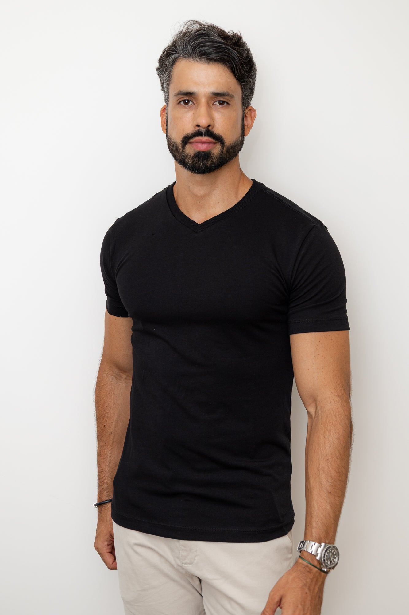 CAMISA PRETA COMFORT PARIS GOLA V