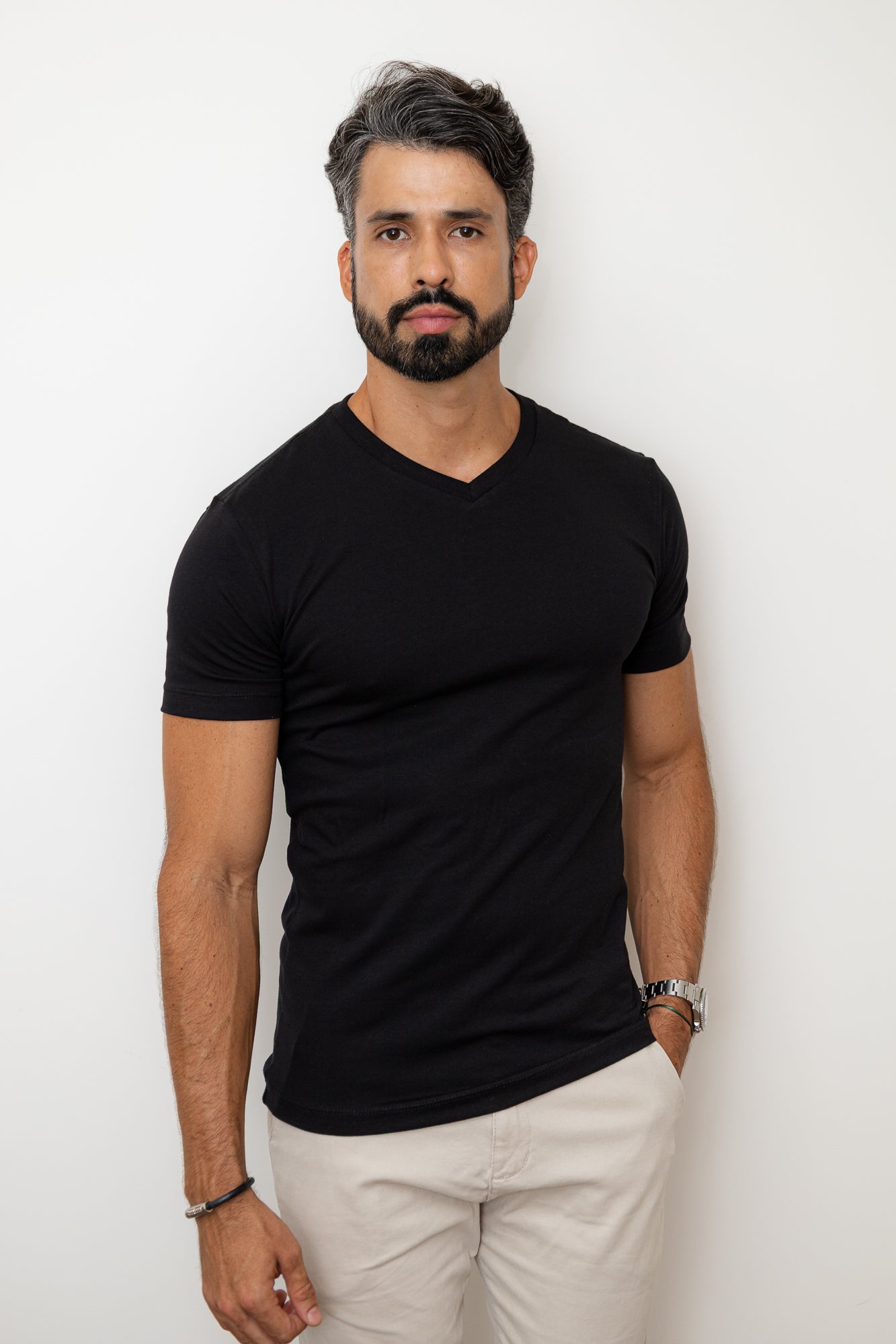 CAMISA PRETA COMFORT PARIS GOLA V