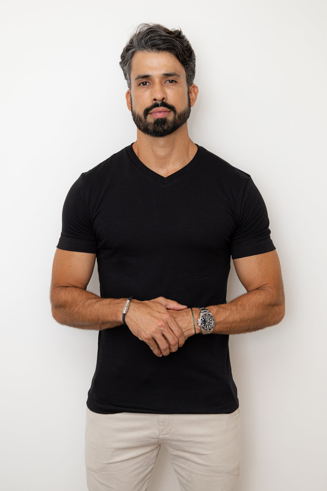 CAMISA PRETA COMFORT PARIS GOLA V