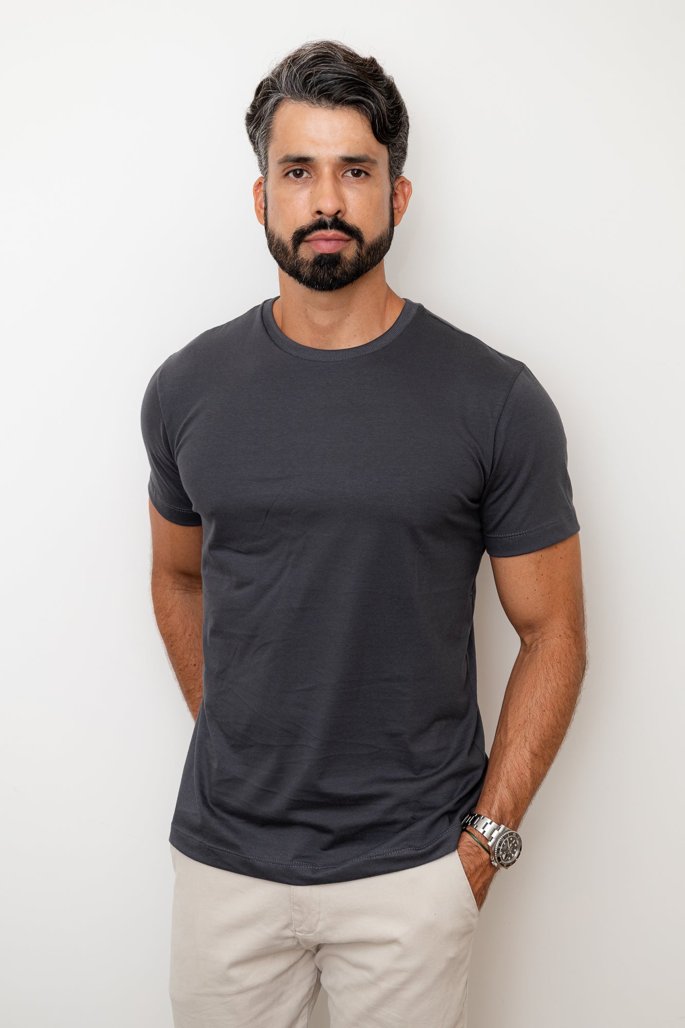 CAMISA COMFORT PARIS GOLA O CINZA