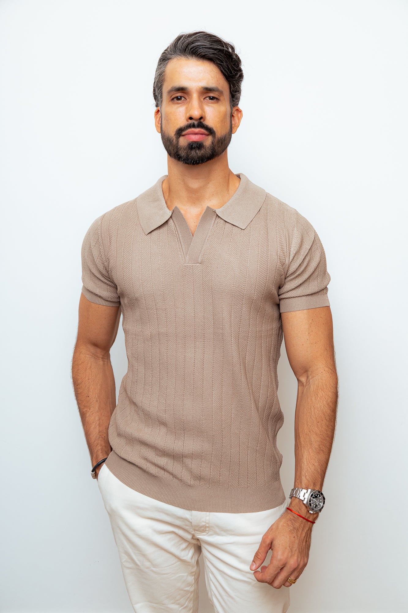 CAMISA POLO VERSAILLES CAQUI