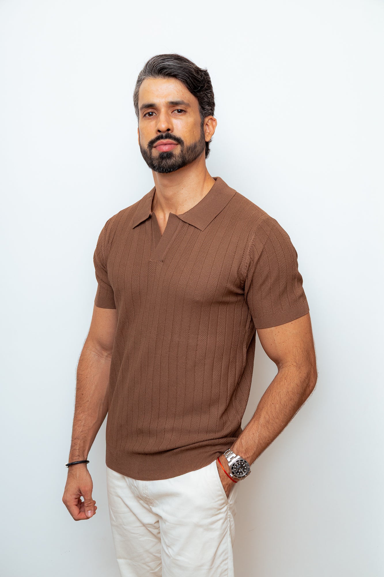 CAMISA POLO VERSAILLES MARROM