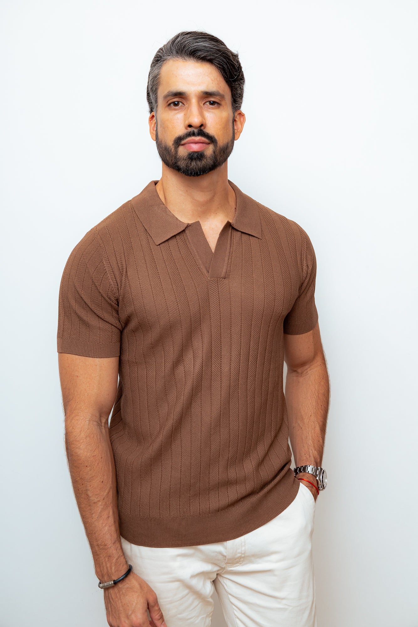 CAMISA POLO VERSAILLES MARROM