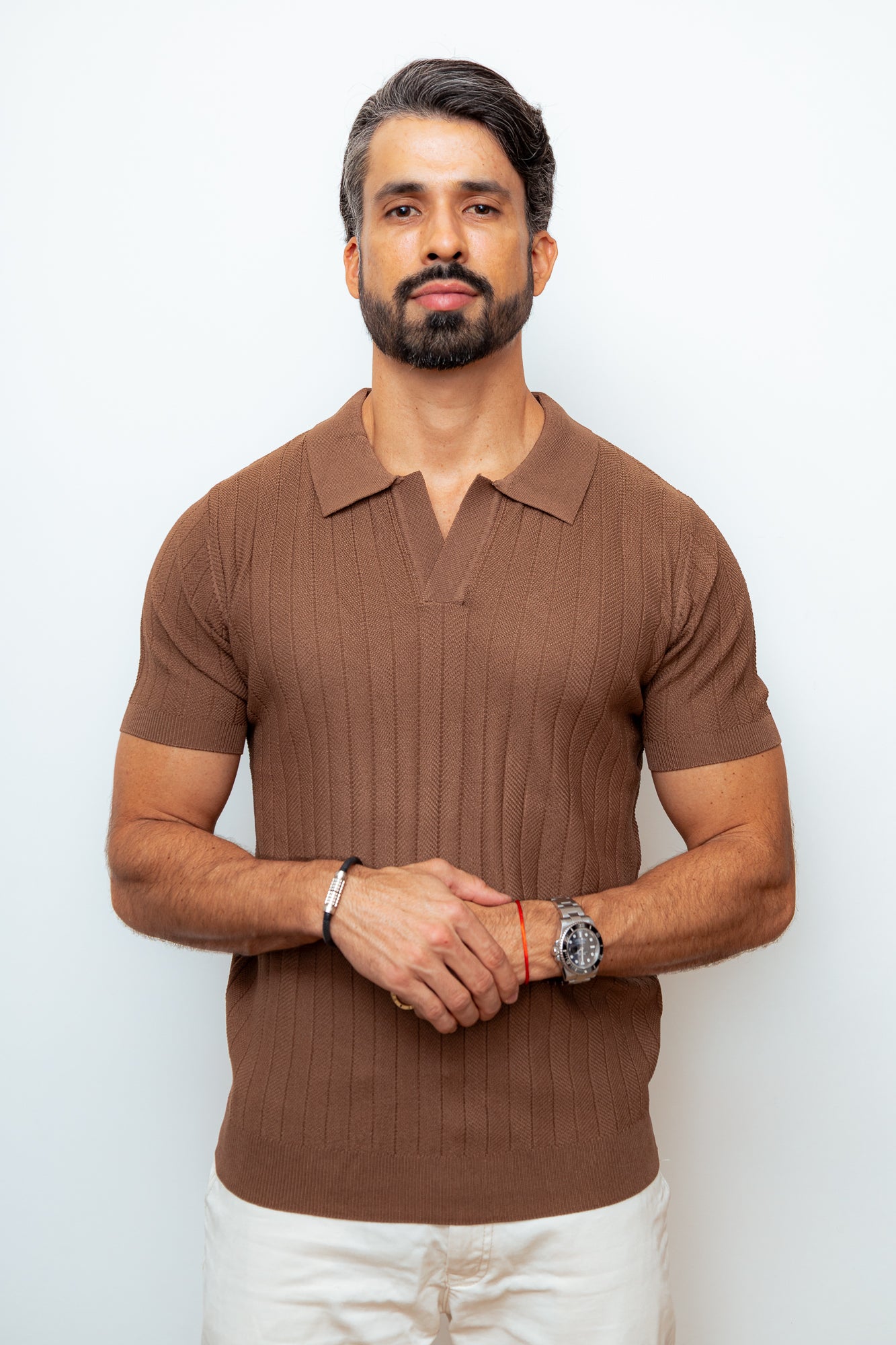CAMISA POLO VERSAILLES MARROM