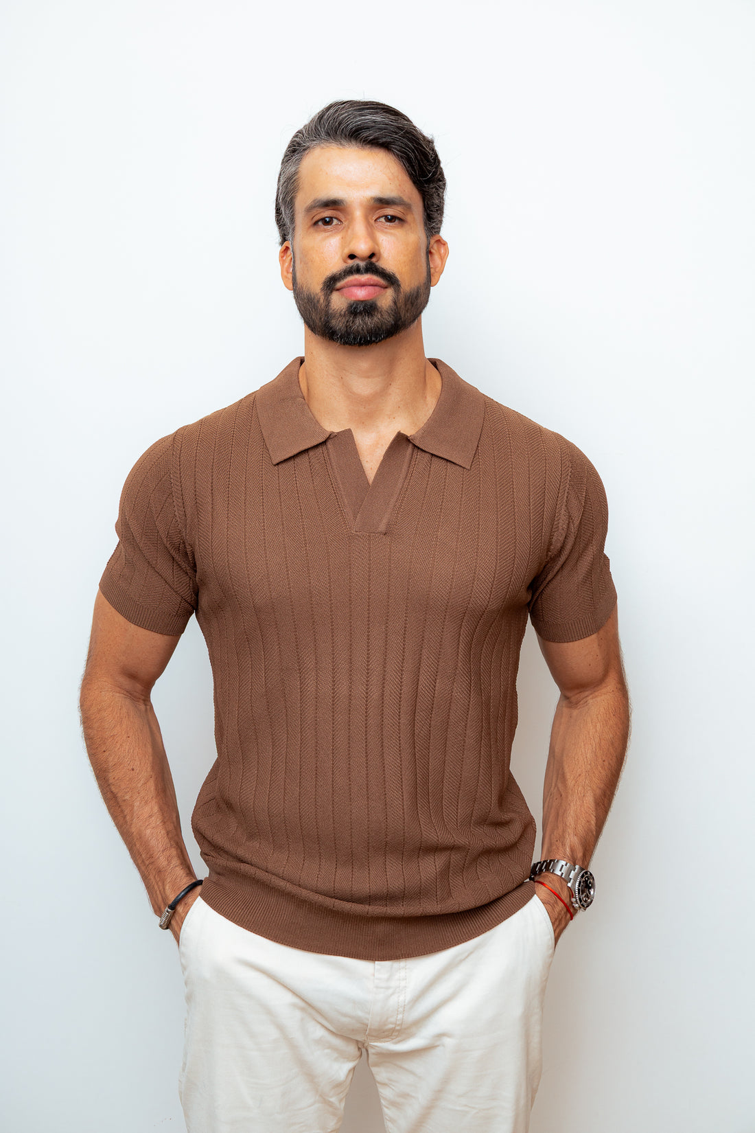 CAMISA POLO VERSAILLES MARROM