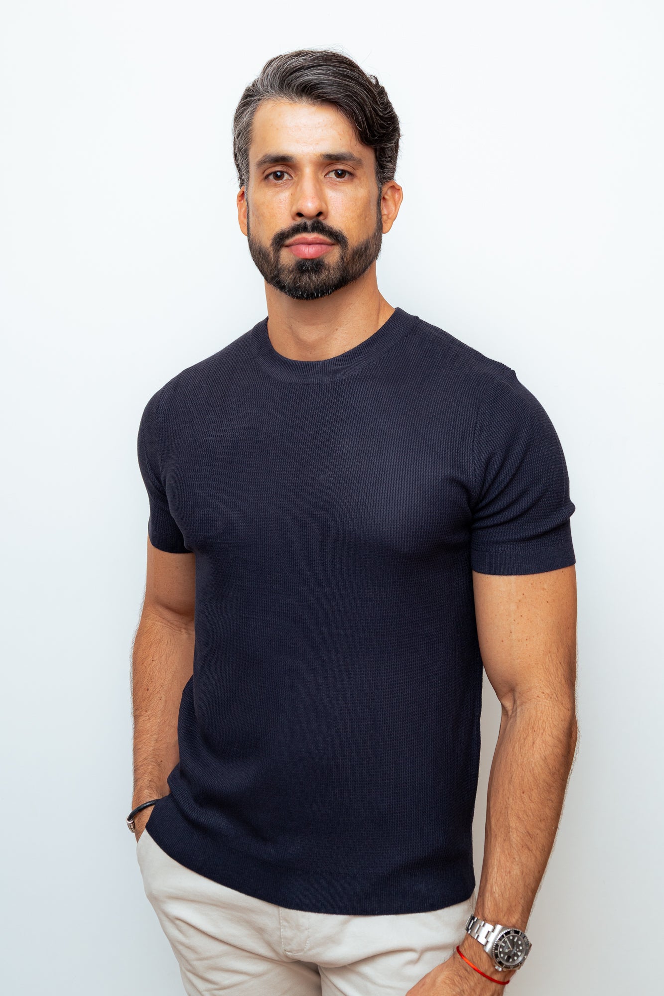 CAMISA TRICOT PARIS AZUL MARINHO