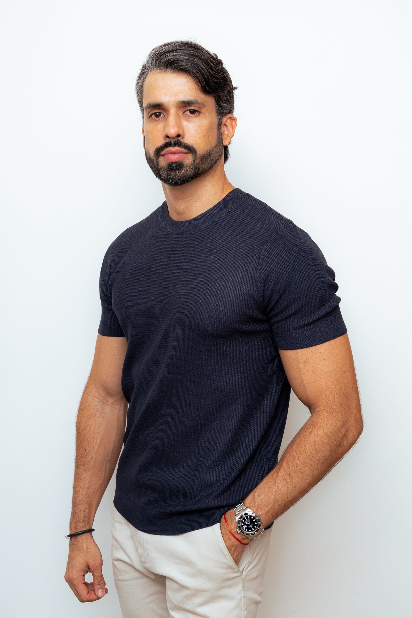 CAMISA TRICOT PARIS AZUL MARINHO