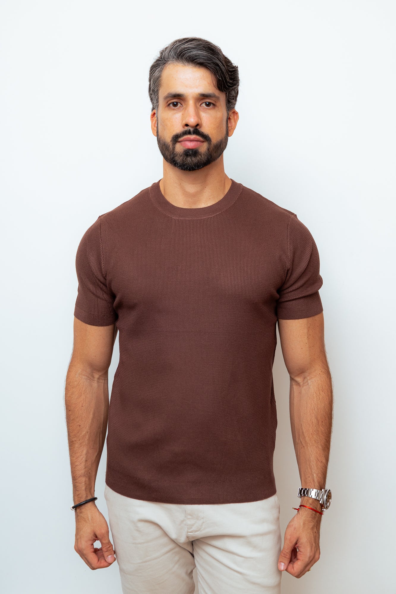 CAMISA TRICOT PARIS MARROM